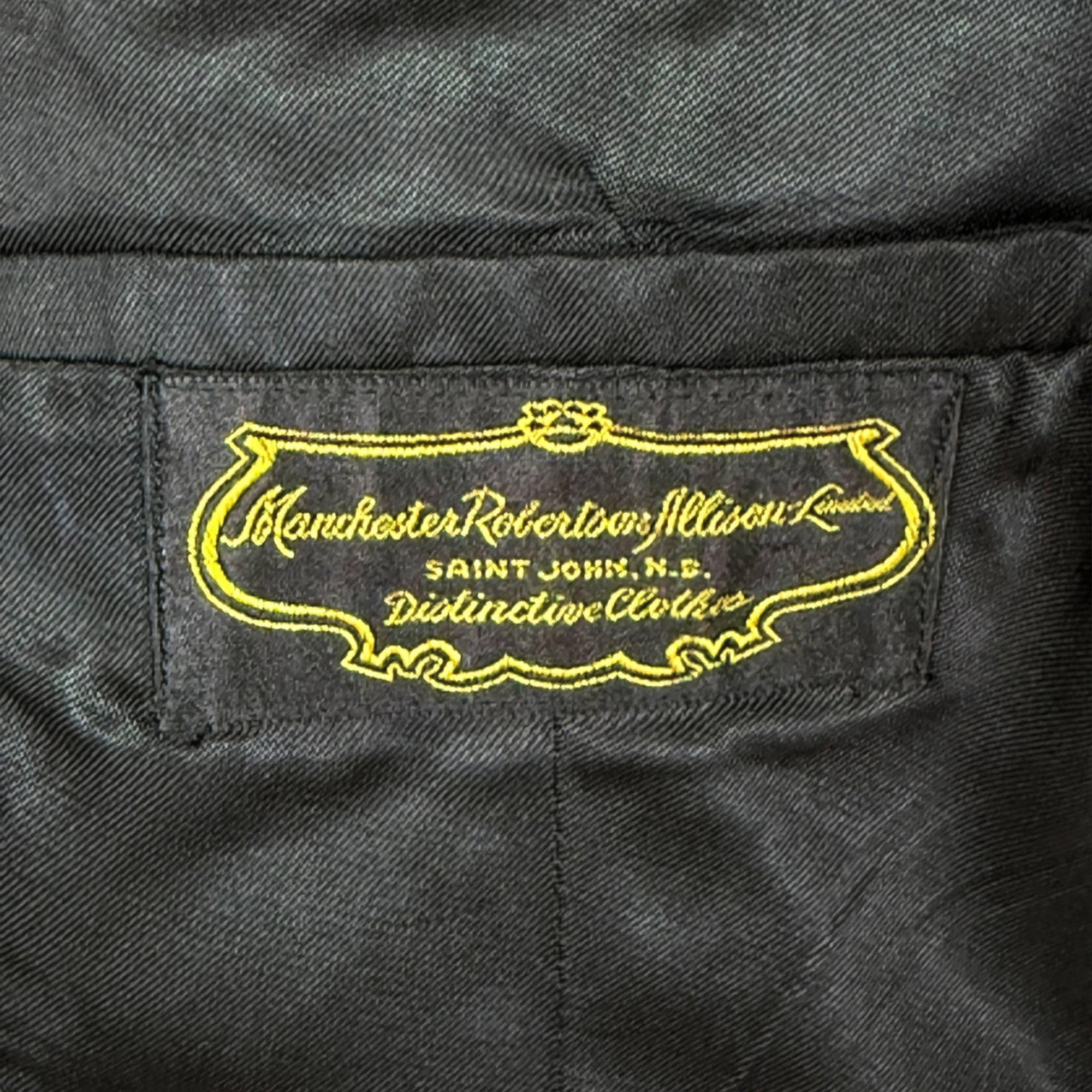 1940s Vintage Tails Formal Tailcoat Manchester Robertson & Allison, Saint John NB Size M