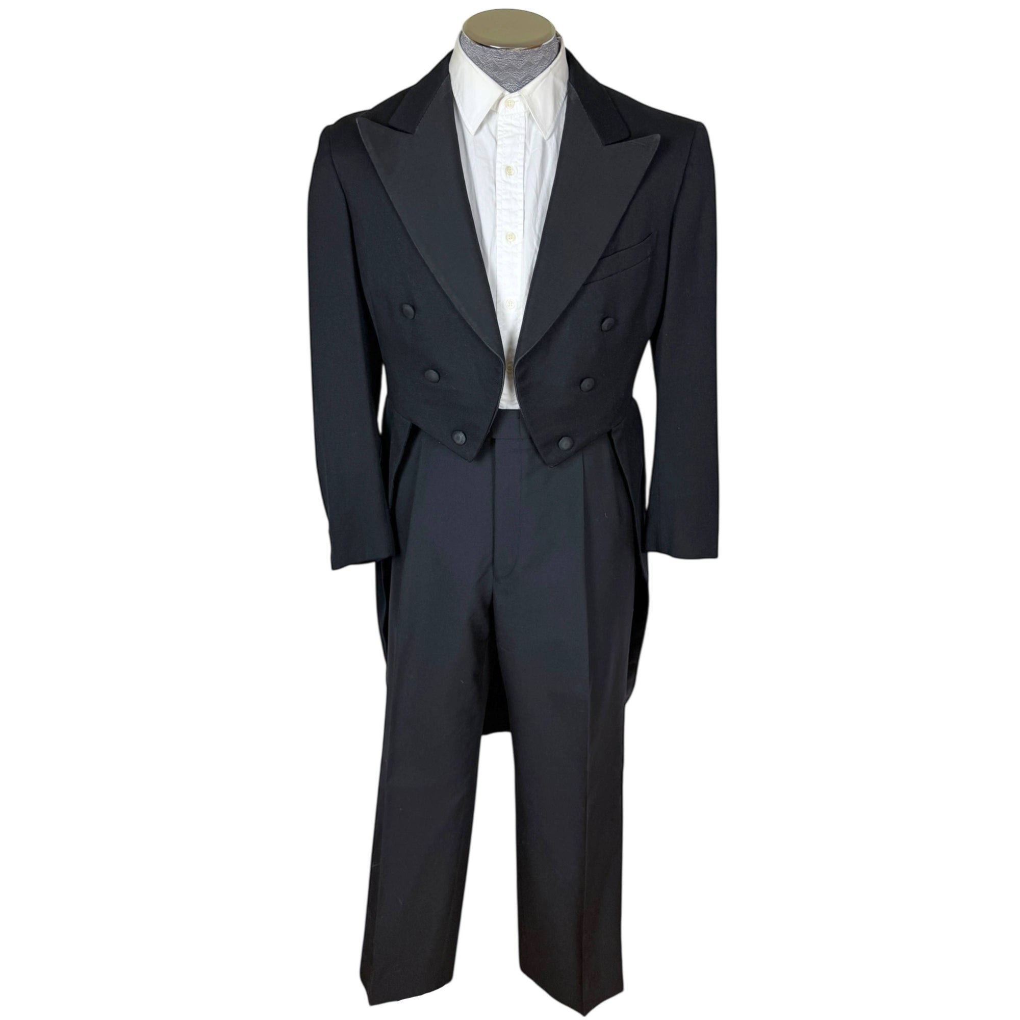 1940s Vintage Tails Formal Tailcoat Manchester Robertson & Allison, Saint John NB Size M