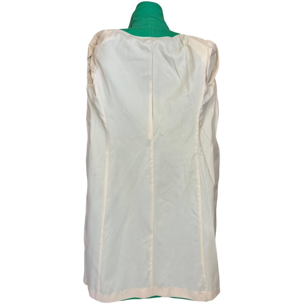 Lining on vintage 1970s green wool spring coat