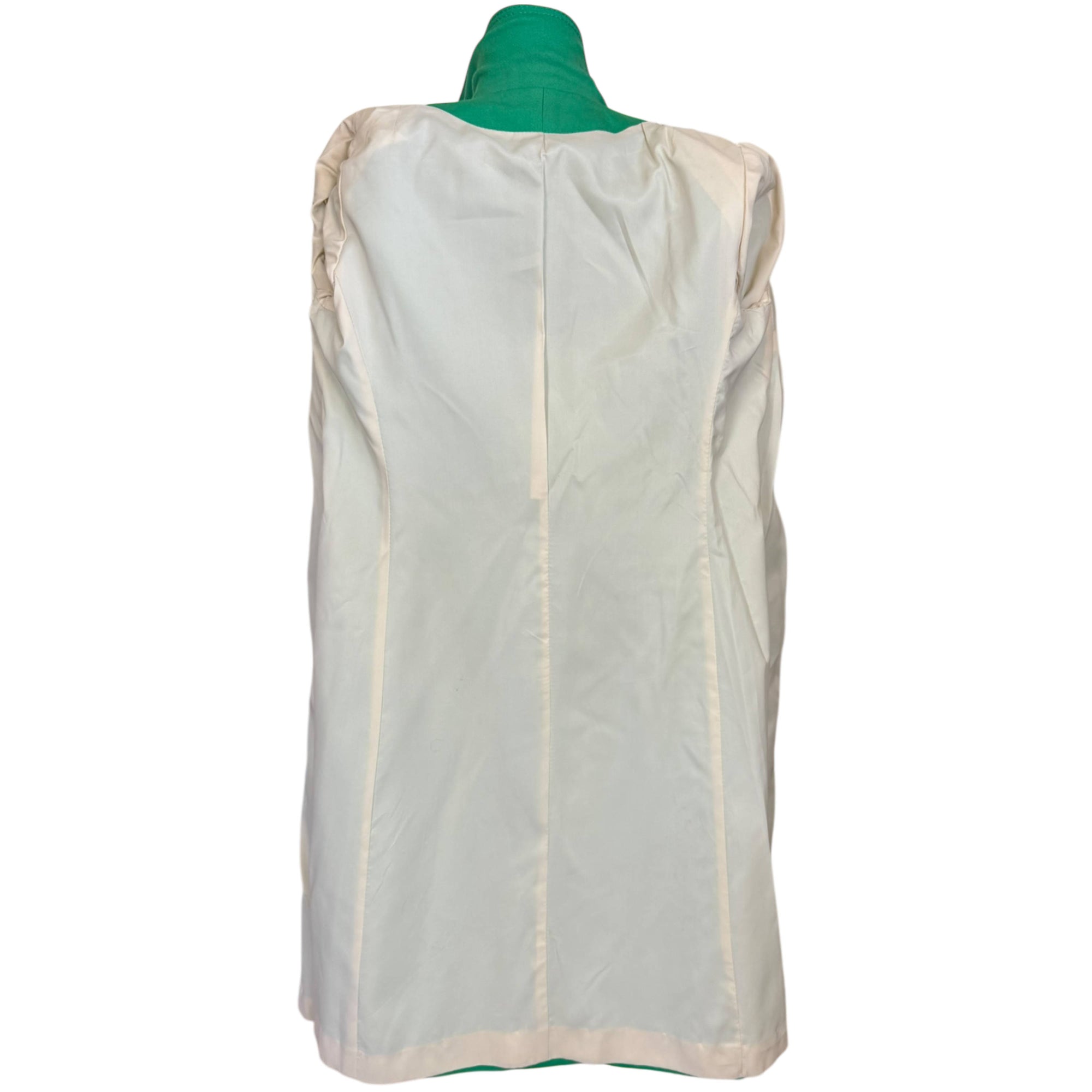 Lining on vintage 1970s green wool spring coat