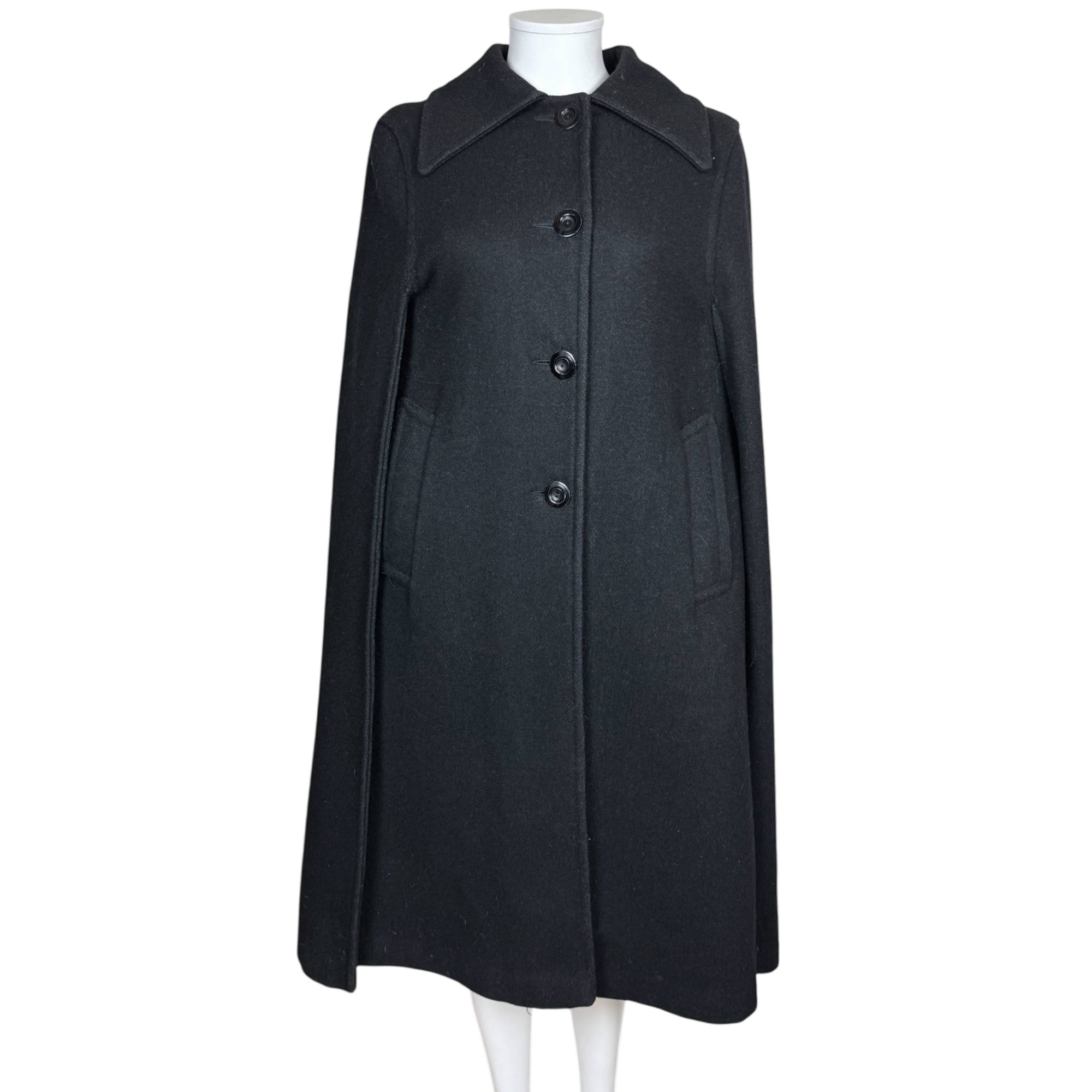 Vintage 1970s Wool Cape Coat Marielle Fleury Rainmaster Sz M
