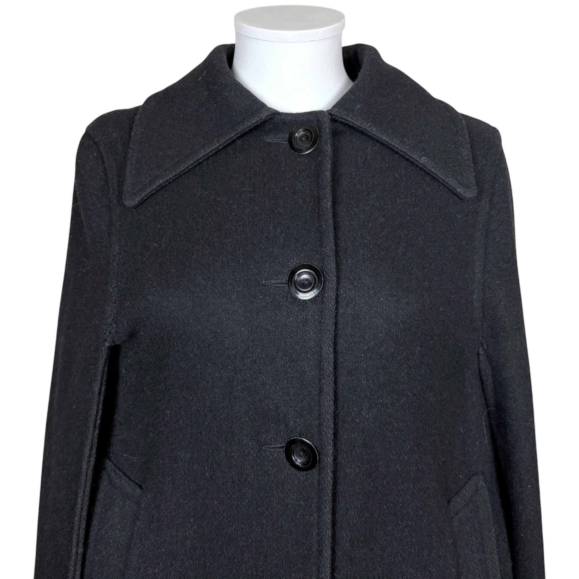Vintage 1970s Wool Cape Coat Marielle Fleury Rainmaster Sz M