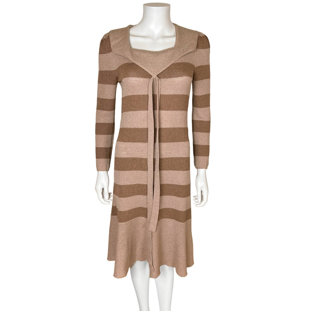 Vintage 1970s Knit Dress Marni Knits Hand Loomed Canada 8