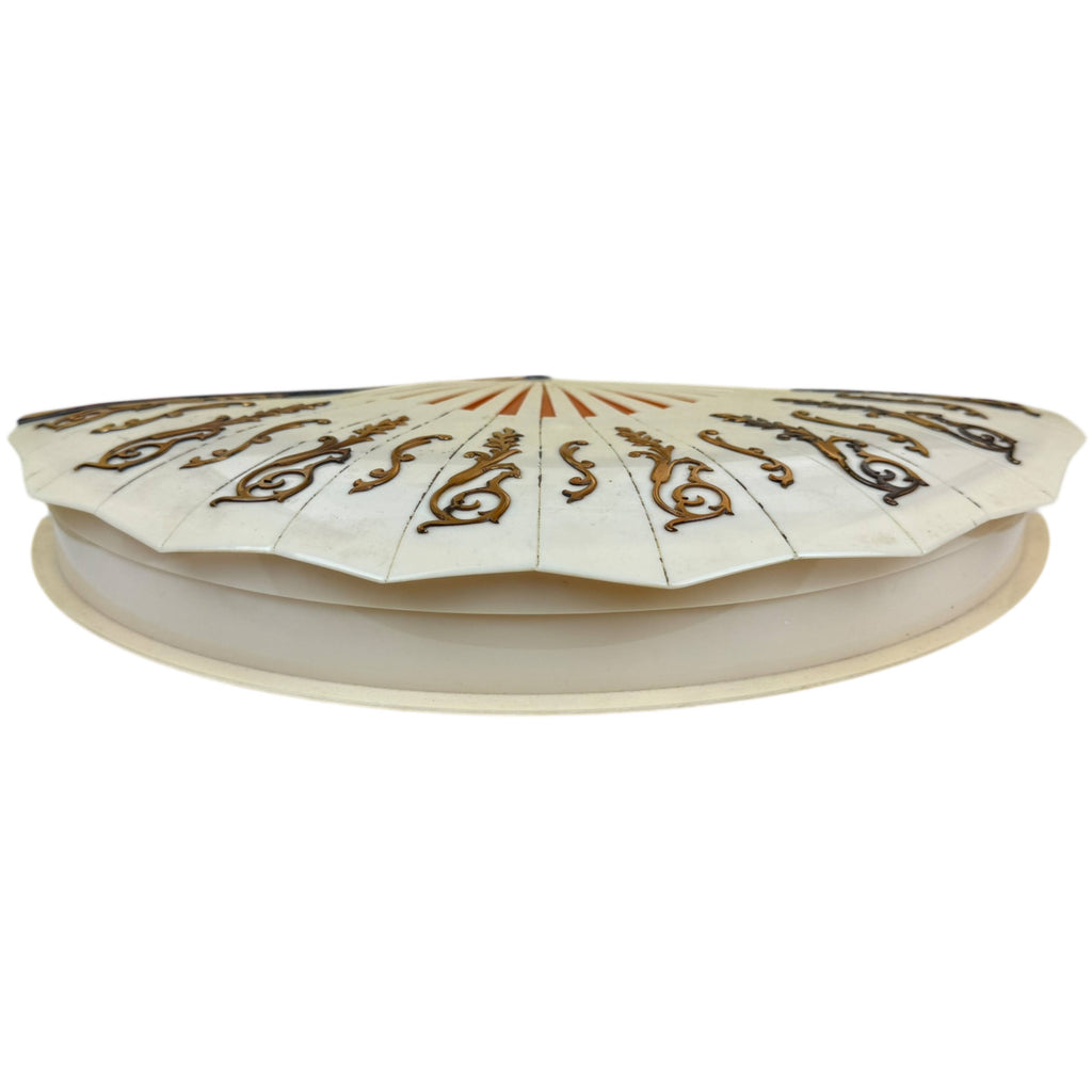 Art Deco 1930s Celluloid Chocolate Box La Marquise de Sévigné Paris Fan Shaped