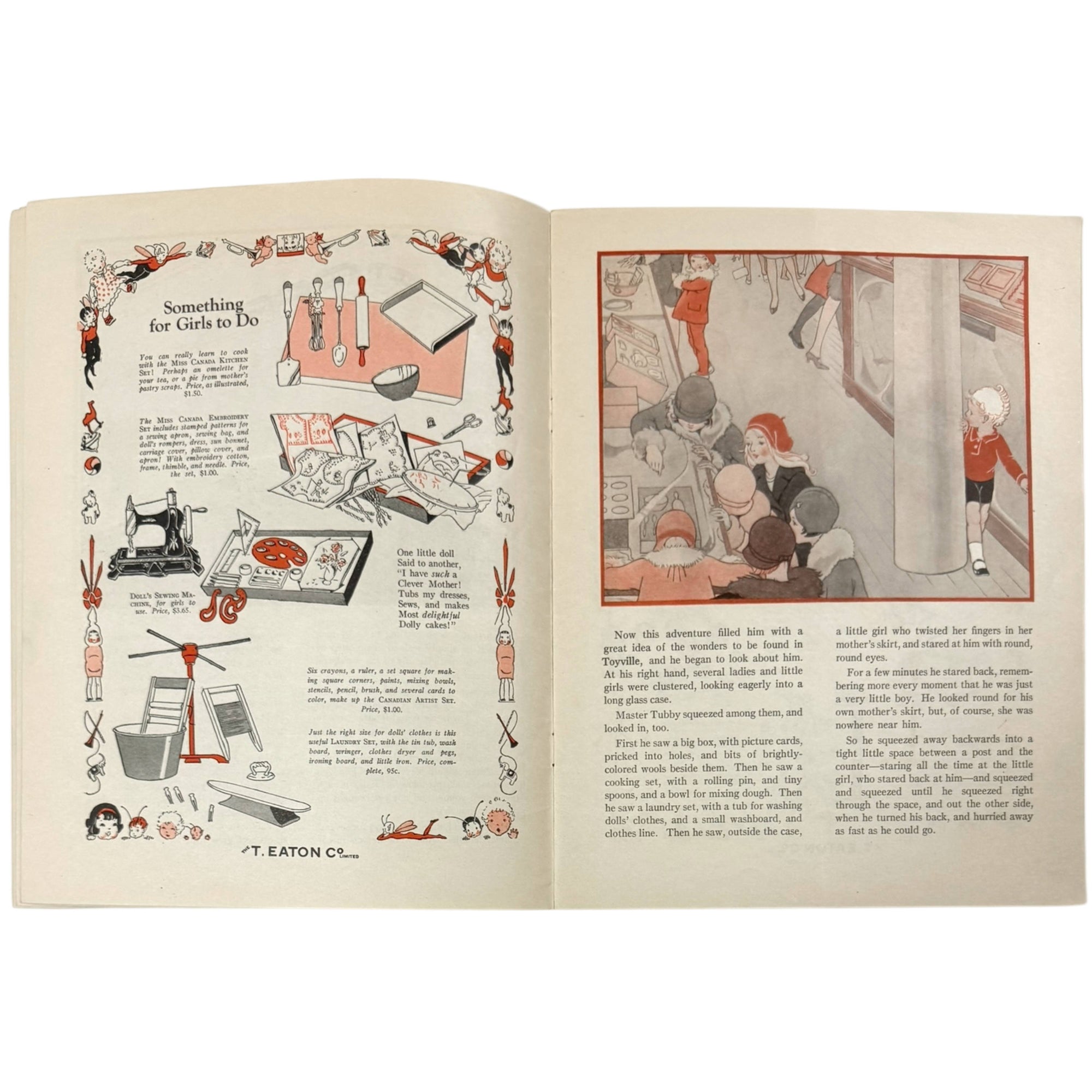 1920s Eaton’s Children’s Christmas Book – The Adventures of Master Tubby Among the Toys