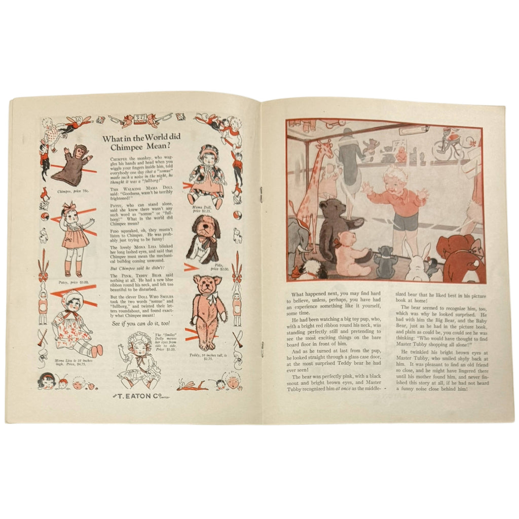 1920s Eaton’s Children’s Christmas Book – The Adventures of Master Tubby Among the Toys