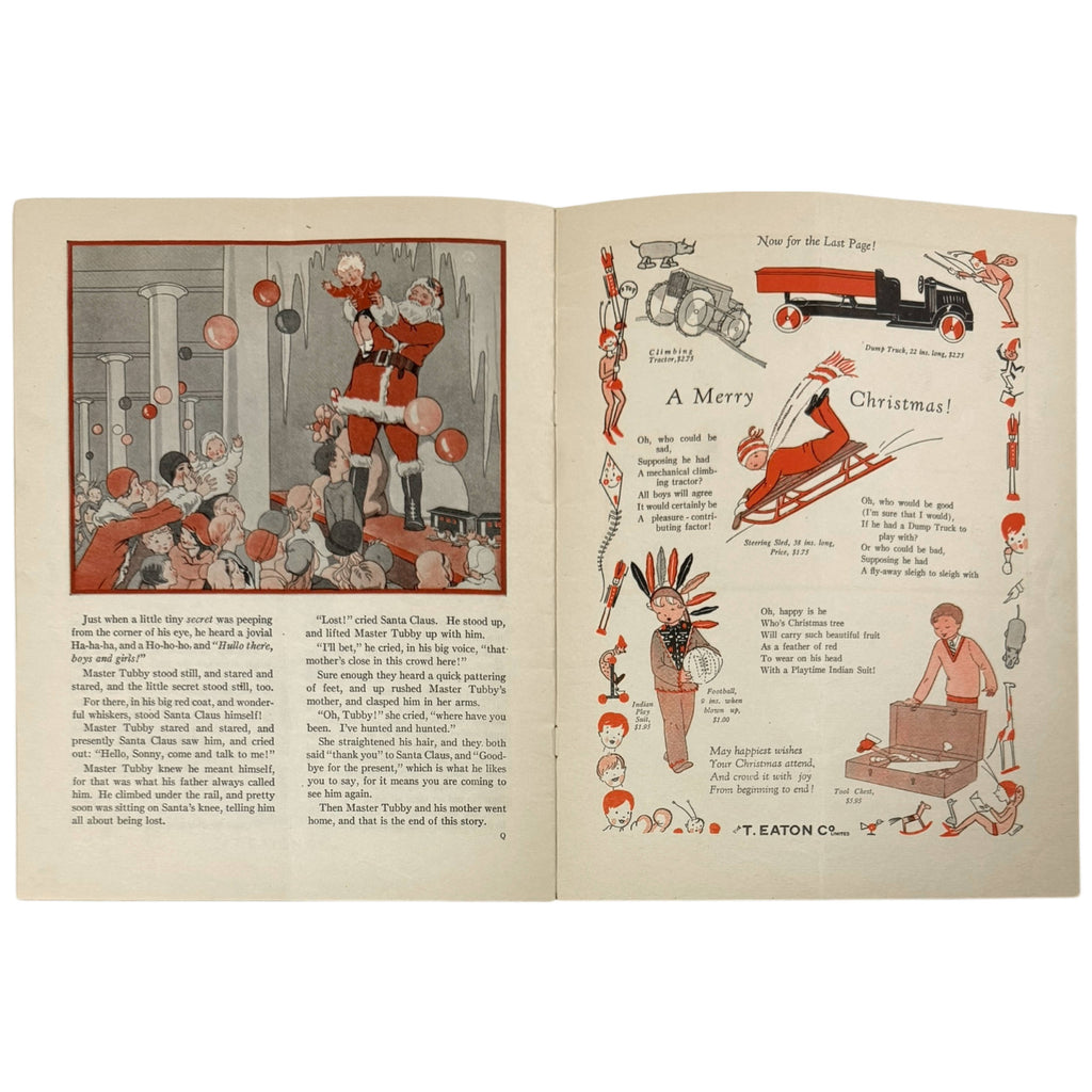 1920s Eaton’s Children’s Christmas Book – The Adventures of Master Tubby Among the Toys