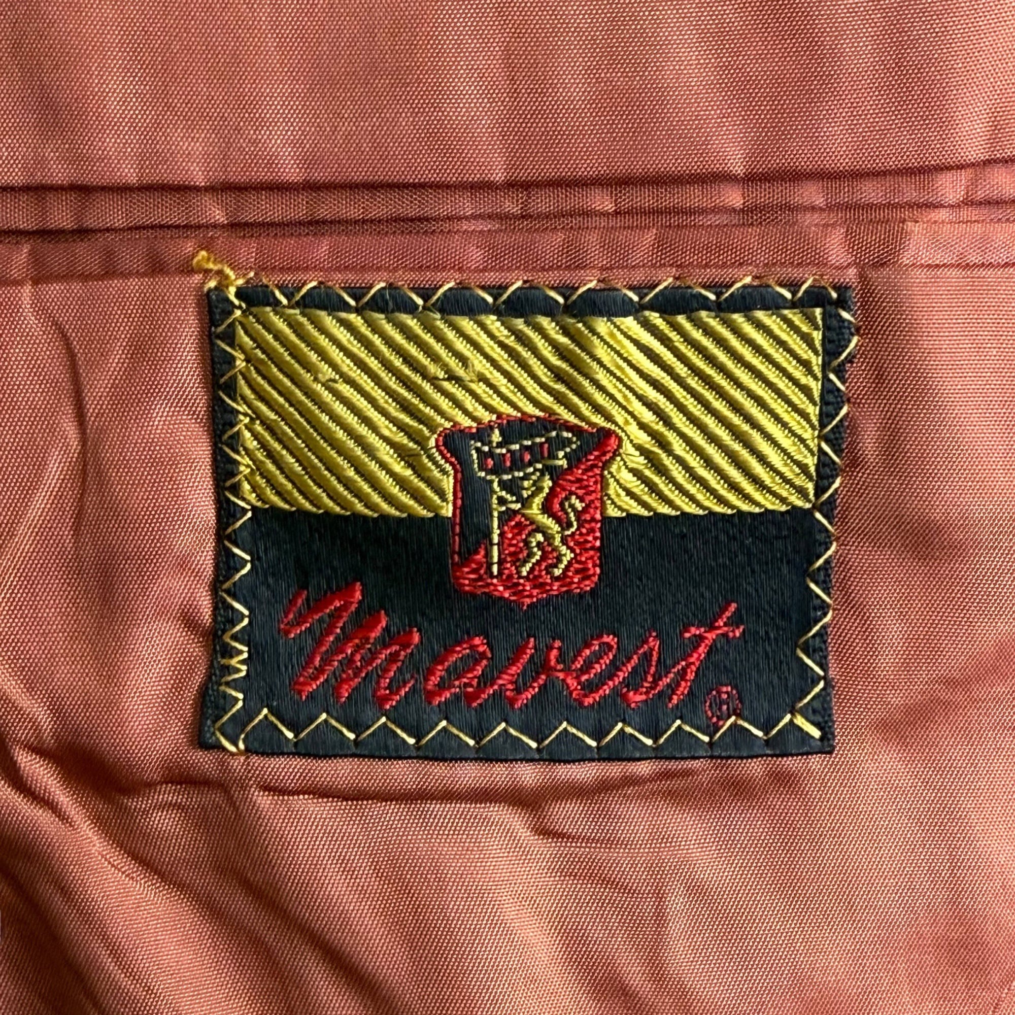 Vintage 1970s Plaid Blazer Jacket Red White Blue Check Size 36 Mavest Label