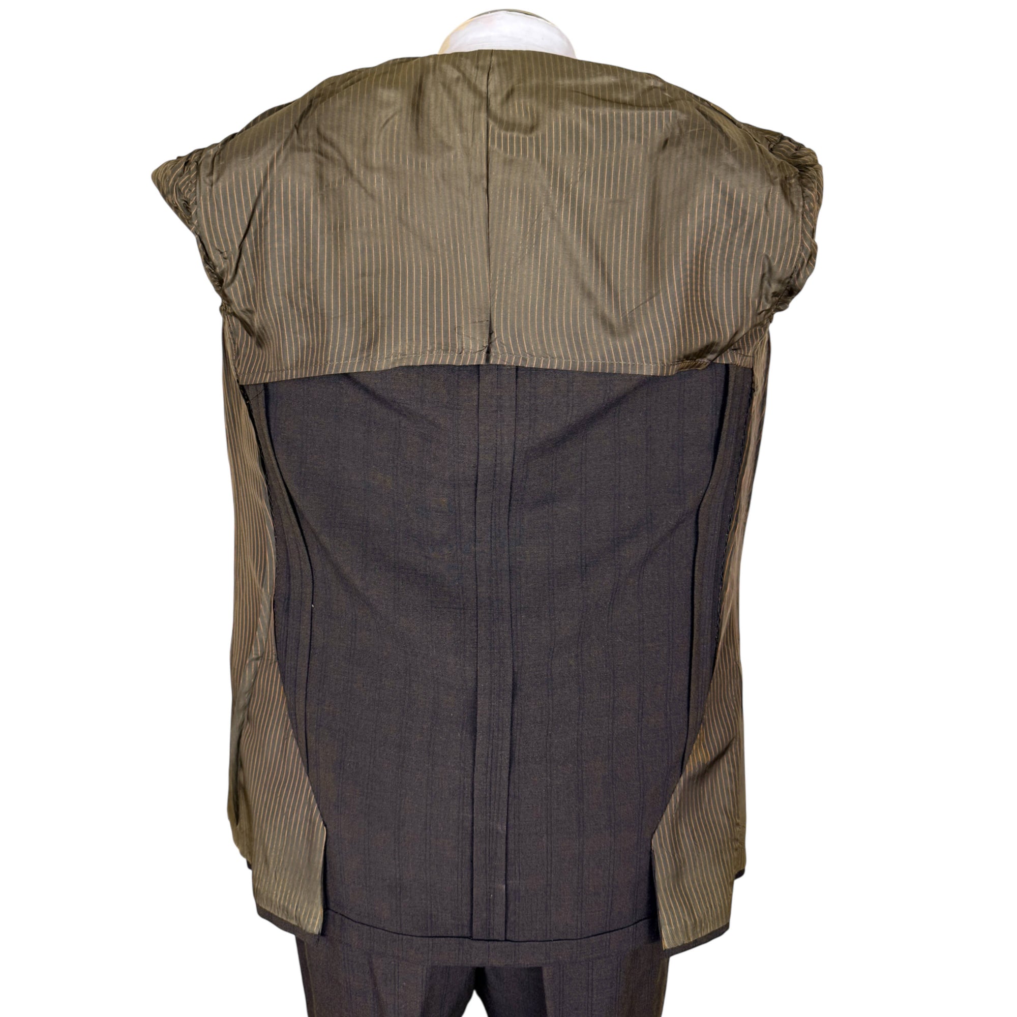 Vintage 1950s Men’s Suit Subtle Brown Check Wool Size S M