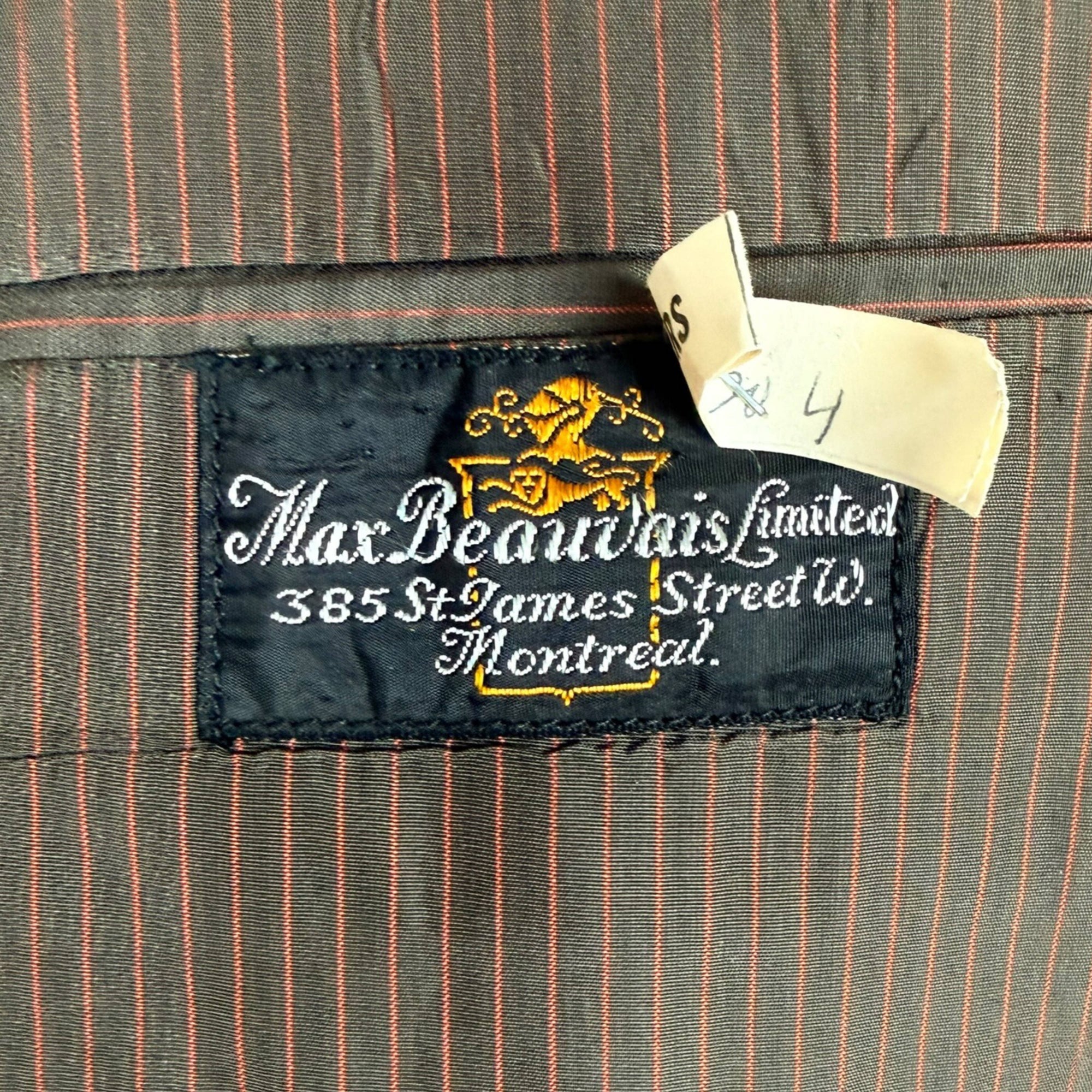 Vintage 1950s Men’s Suit Subtle Brown Check Wool Size S M