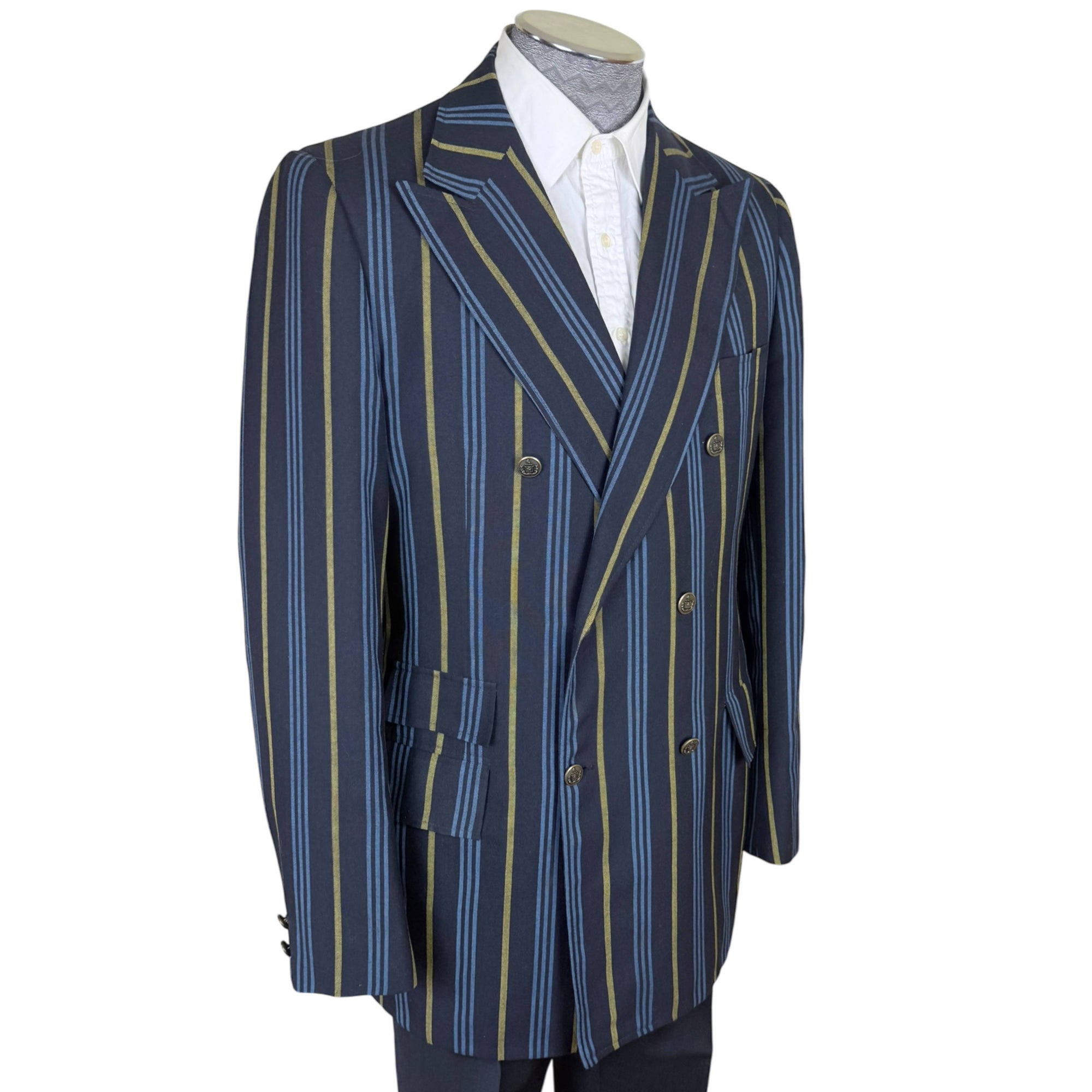 Vintage 1960s Mod Striped Blazer Jacket Men’s Size M