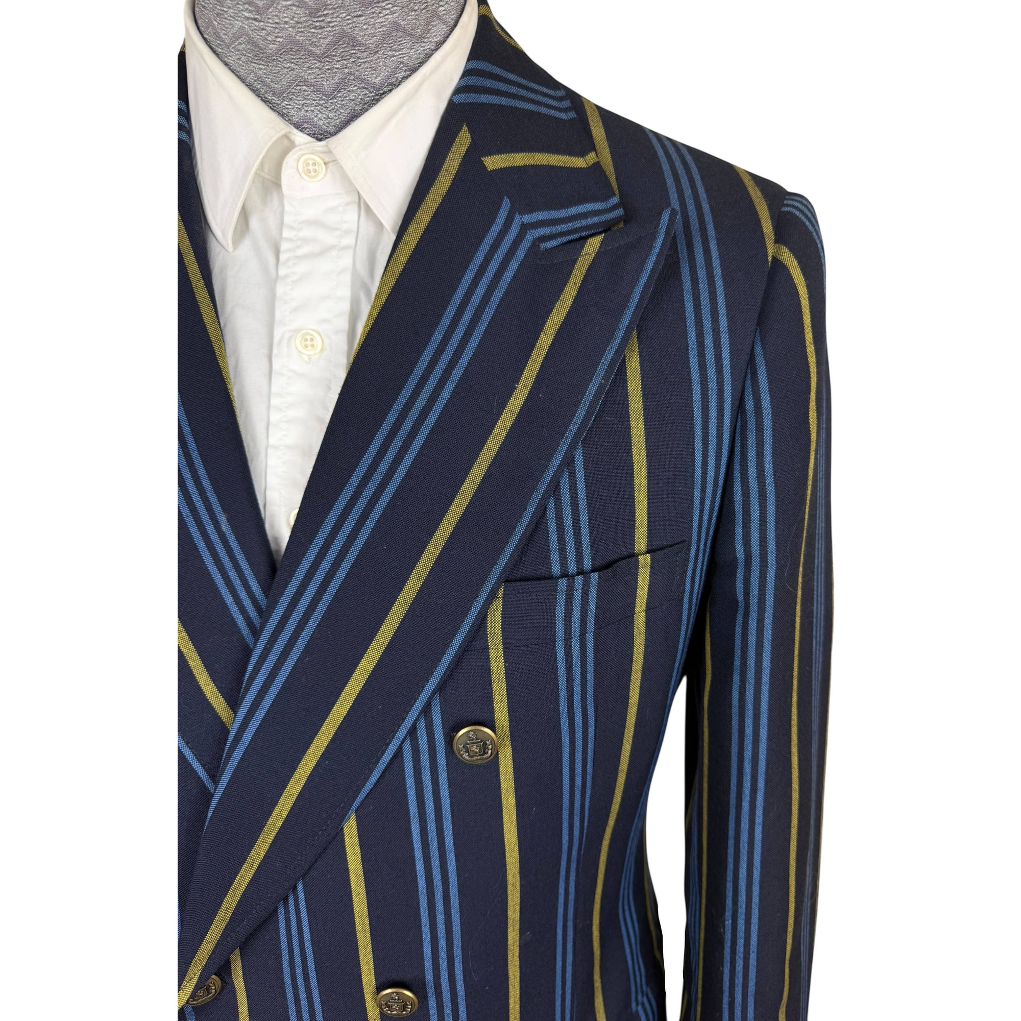 Vintage 1960s Mod Striped Blazer Jacket Men’s Size M