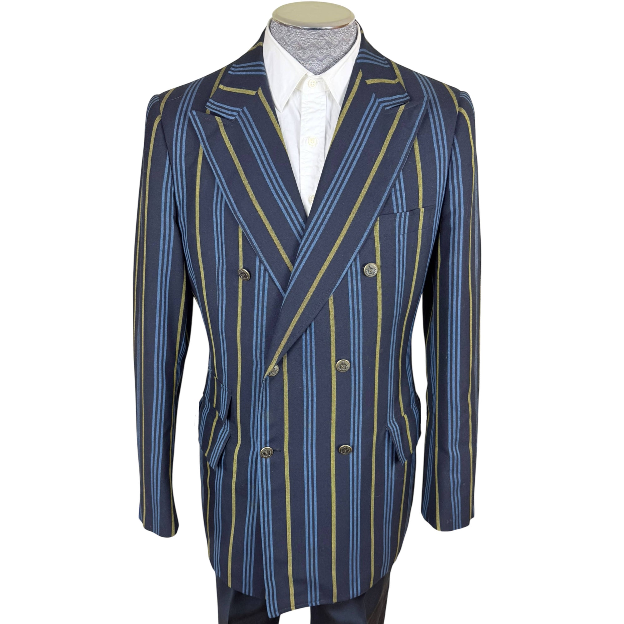 Vintage 1960s Mod Striped Blazer Jacket Men’s Size M