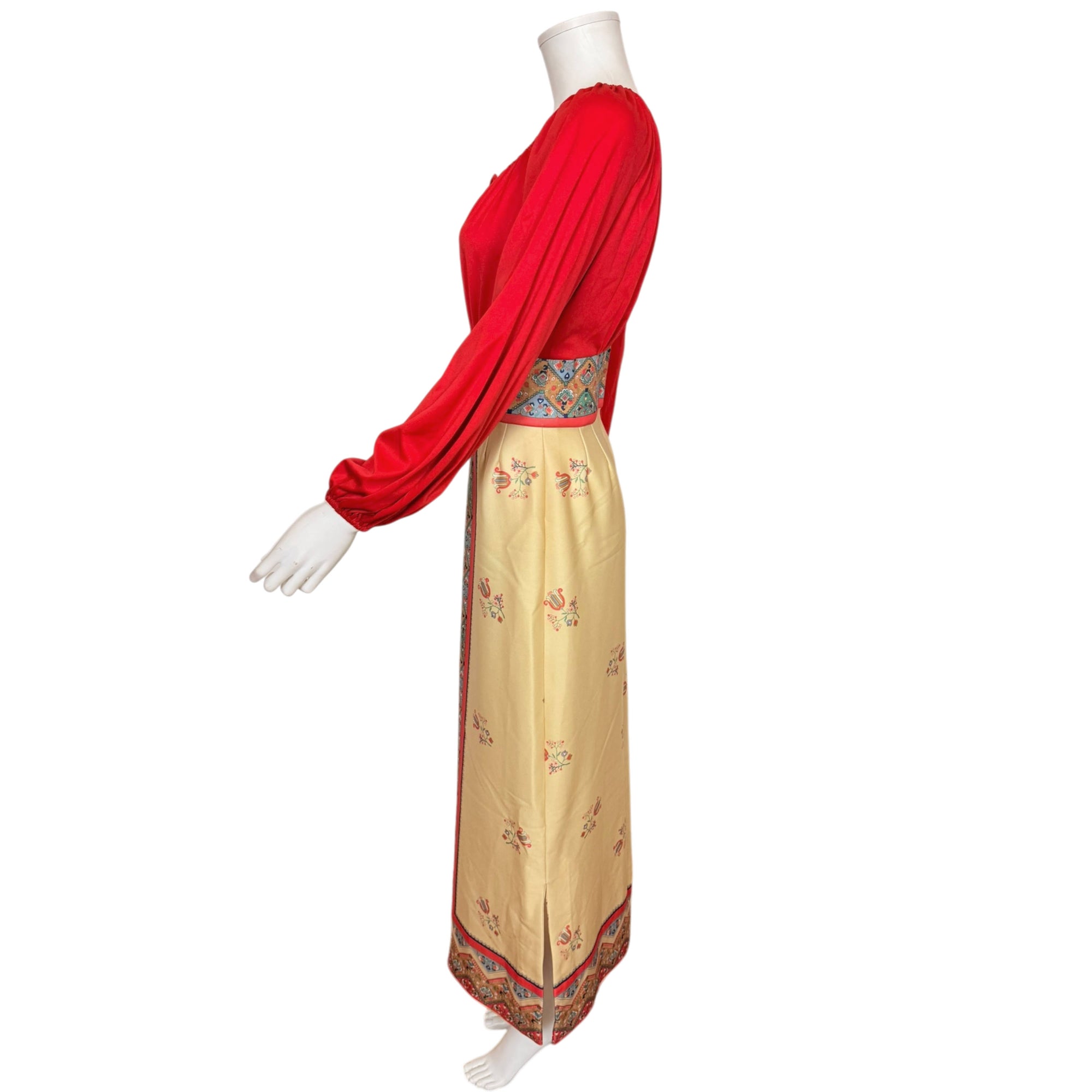 Vintage 1970s Boho Peasant Dress by Mel Warshaw for Miss Jane Miami – Size 8