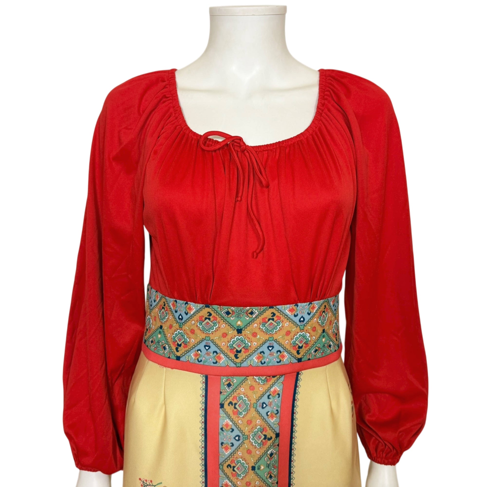 Vintage 1970s Boho Peasant Dress by Mel Warshaw for Miss Jane Miami Size 8 Vintage 1970s Boho Peasant Dress by Mel Warshaw for Miss Jane Miami Size 8
