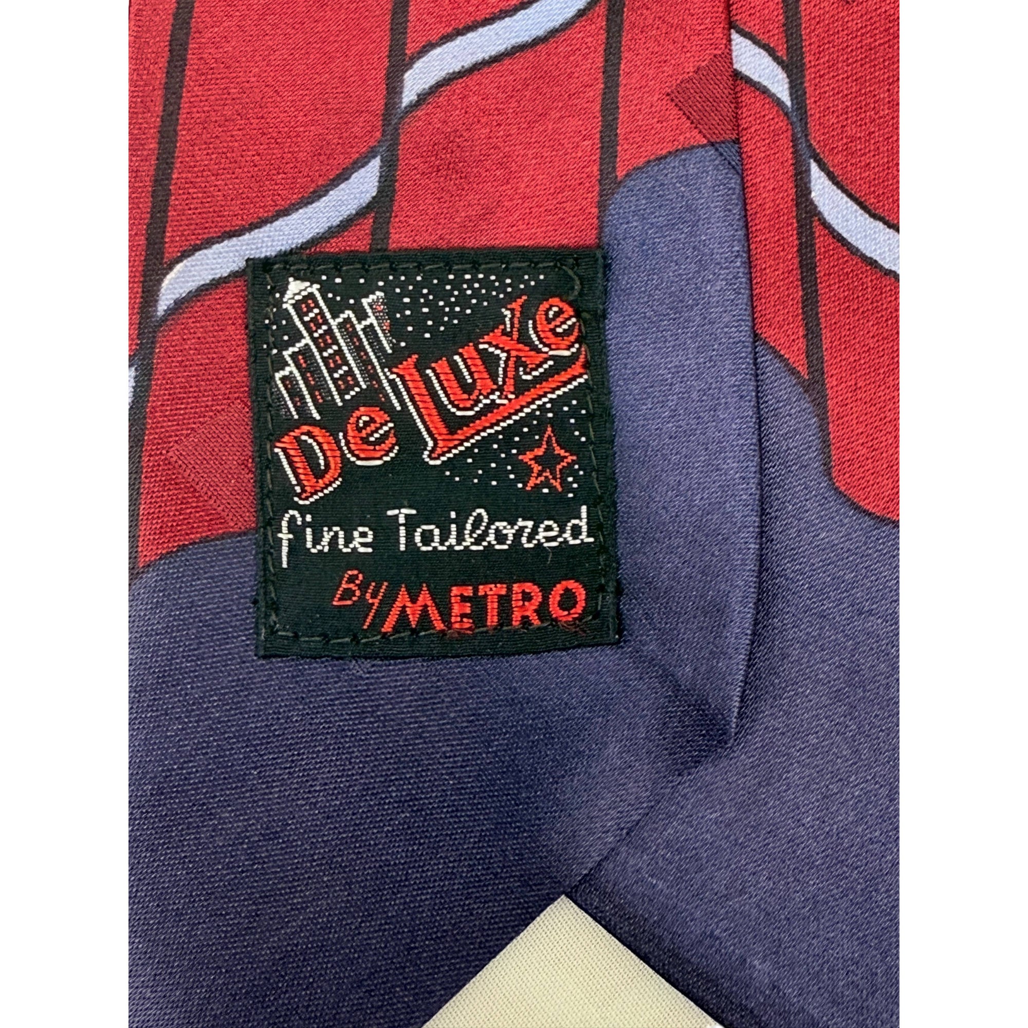 Vintage Mid 1950s Mens Tie Paisley Satin Necktie Deluxe by Metro