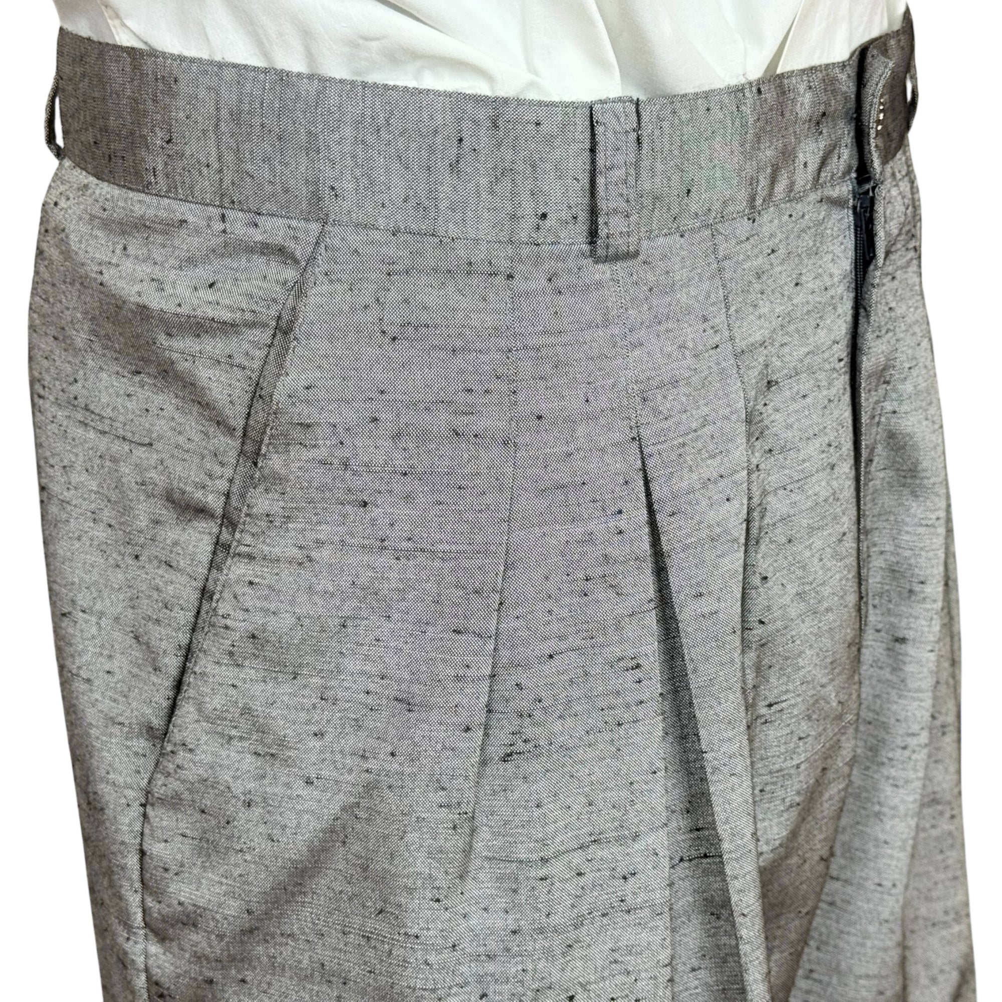 Vintage 1980s New Wave Suit Silver Grey Size Large