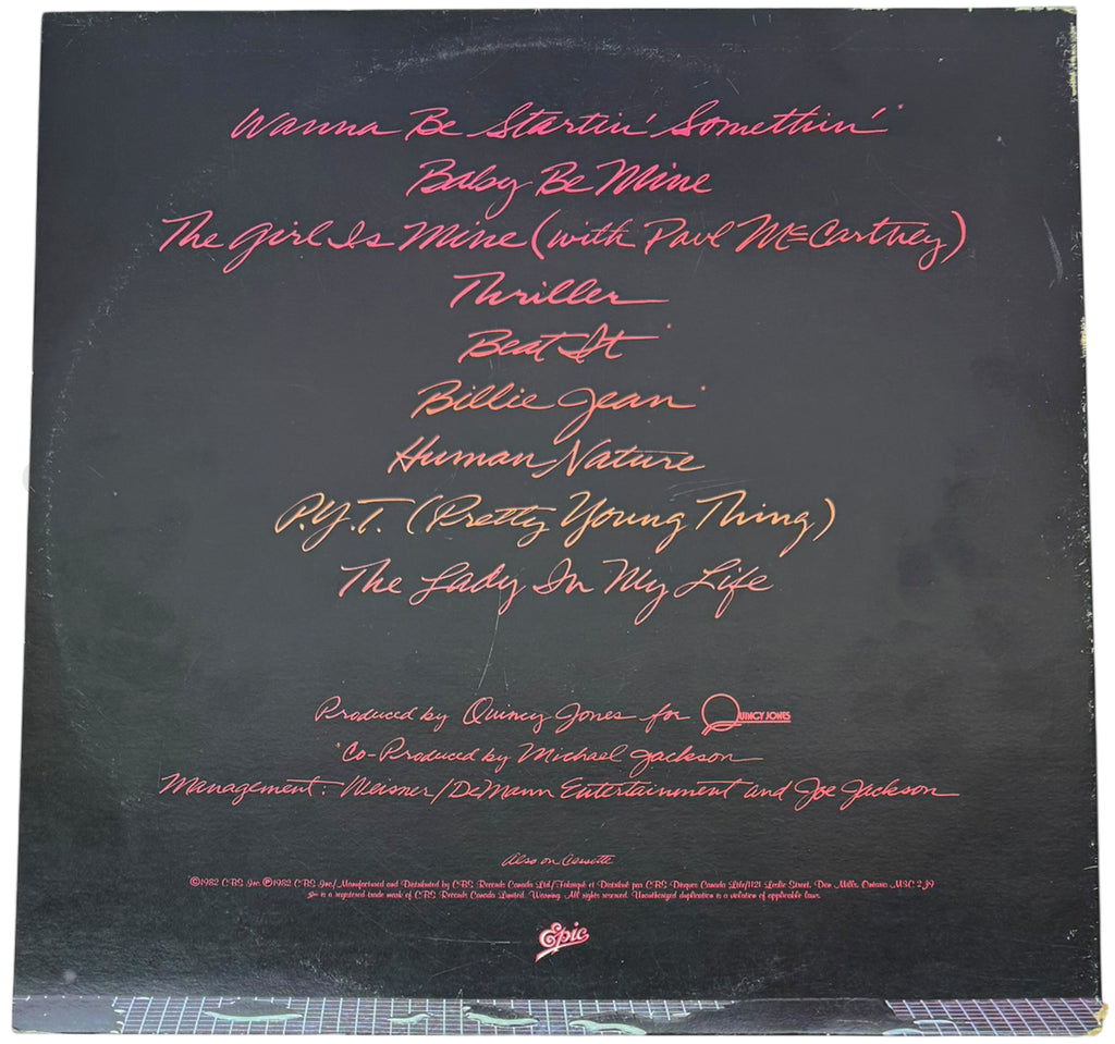 back cover michael jackson thriller