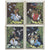 4 1950s Kitsch African Dancers Silkscreen Prints Signed Nona