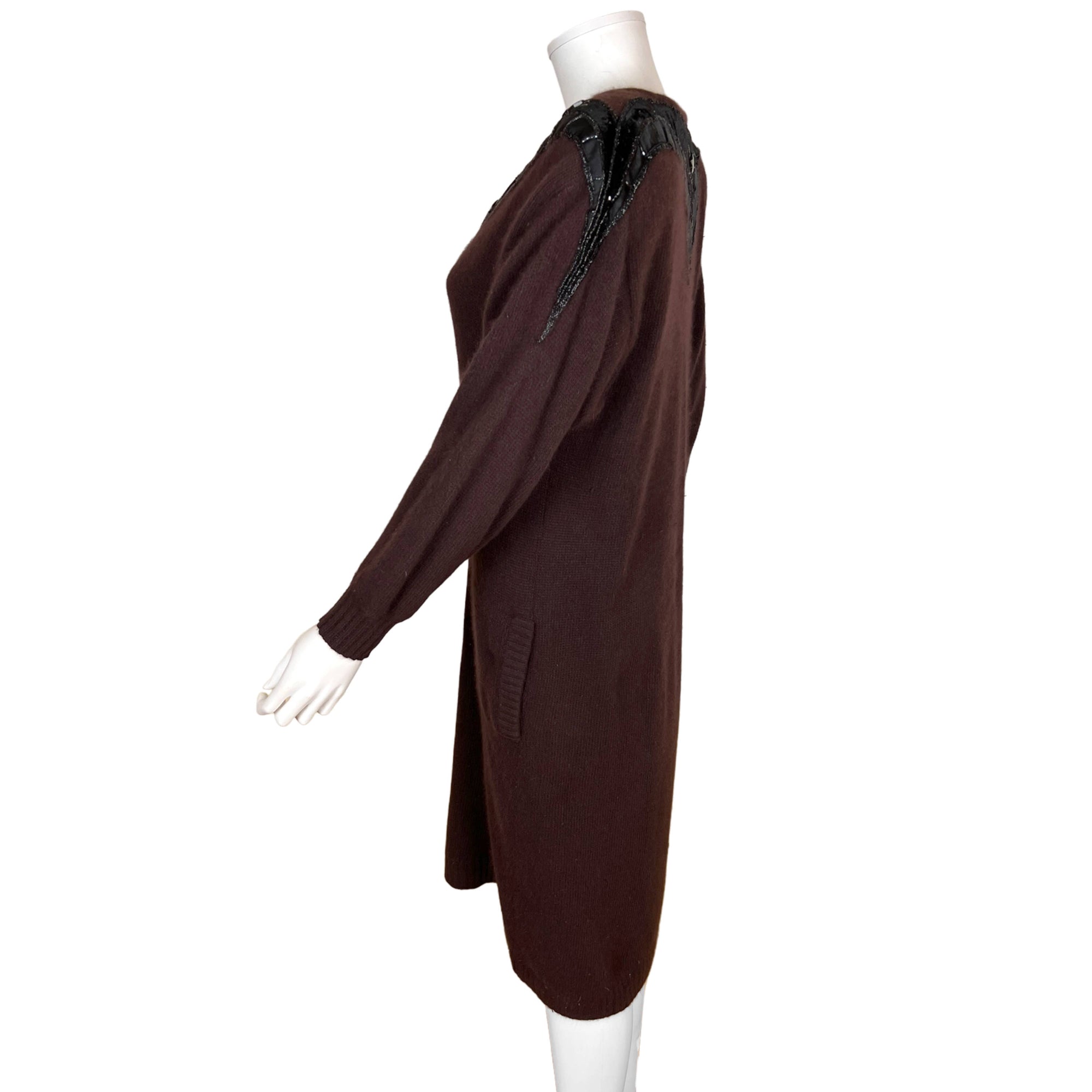 Vintage 1980s Mirrors of Krizia Dress Angora Blended Knit L