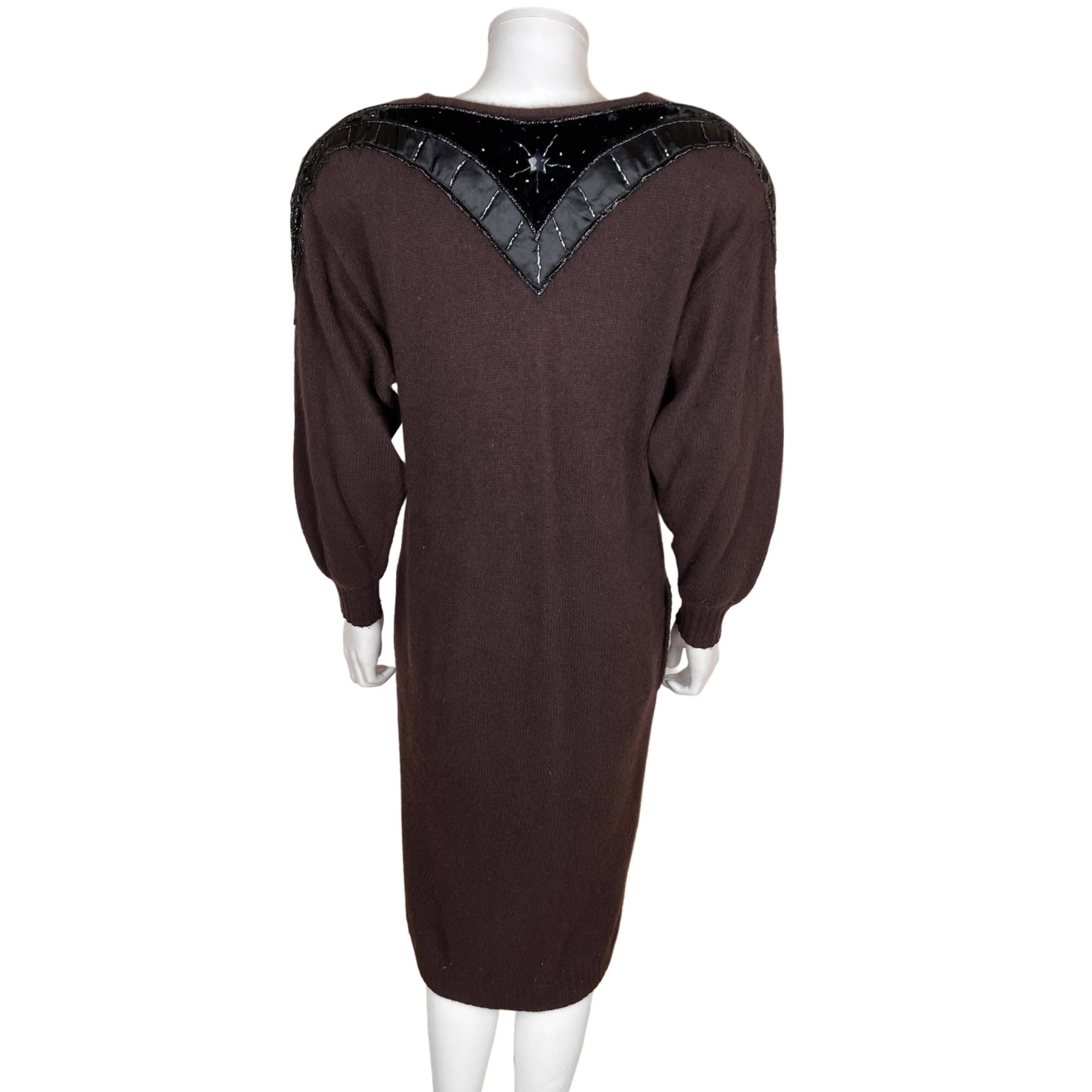 Vintage 1980s Mirrors of Krizia Dress Angora Blended Knit L