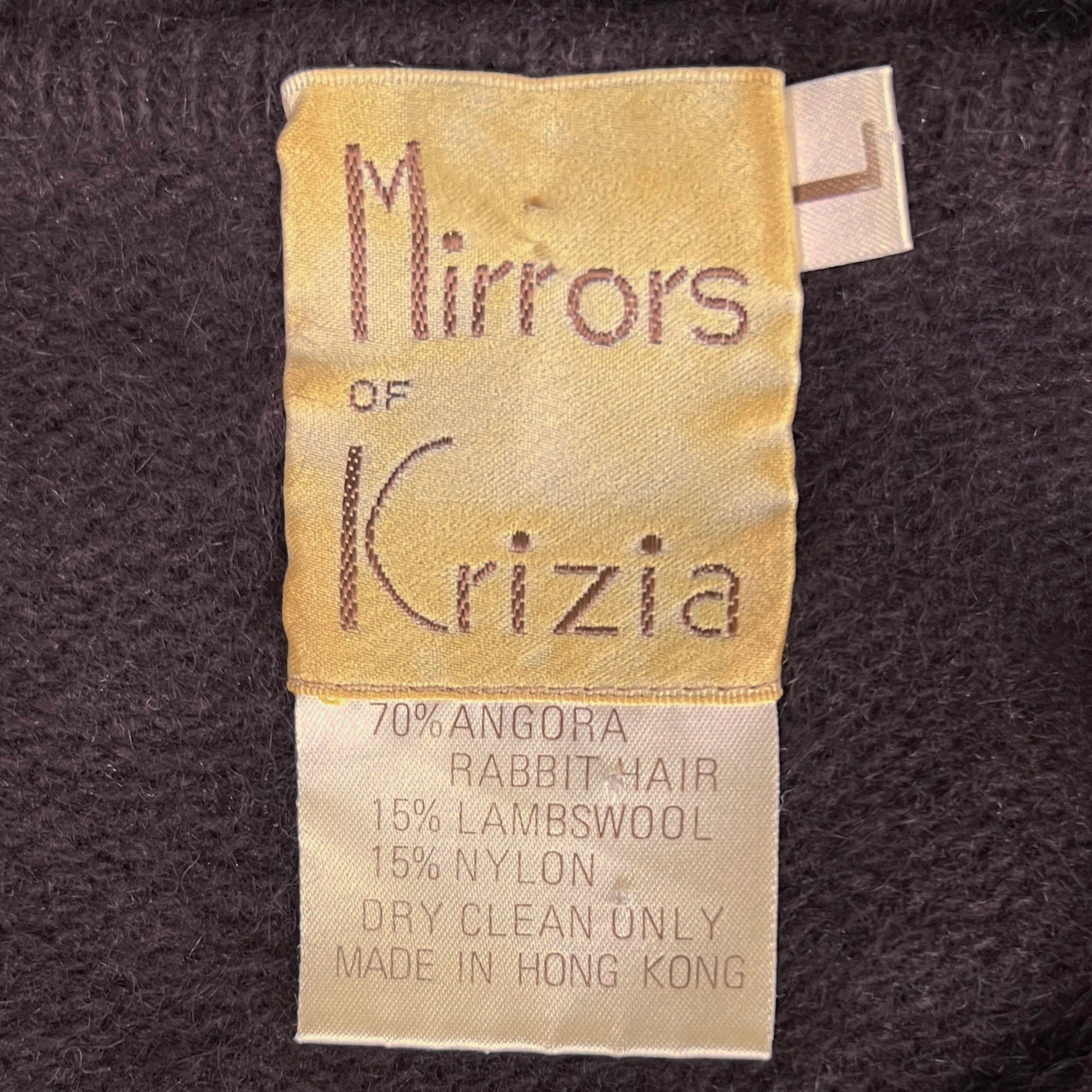 Vintage 1980s Mirrors of Krizia Dress Angora Blended Knit L