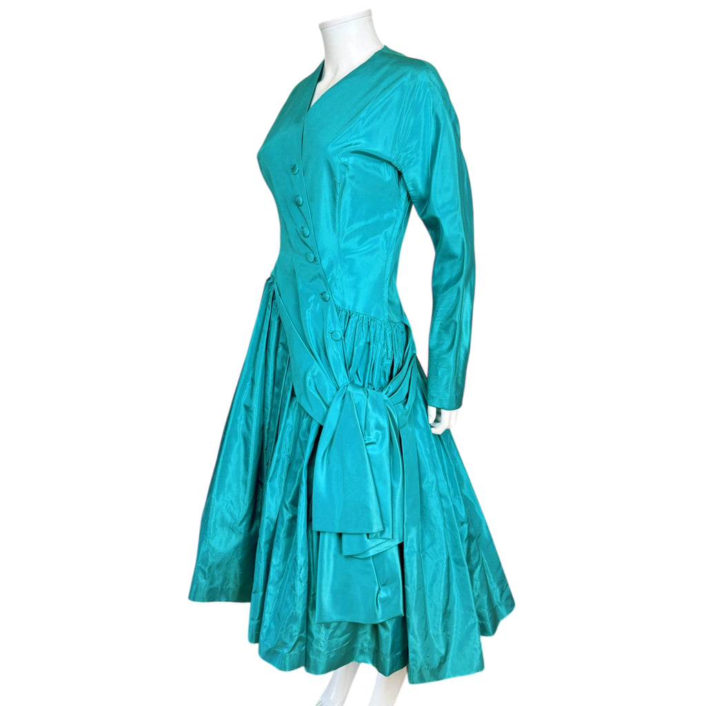 Vintage 1950s Taffeta Dress Gown Owned by Miss Canada 1954