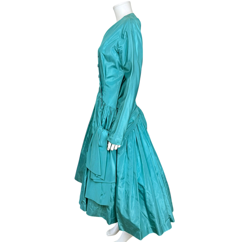 Vintage 1950s Taffeta Dress Gown Owned by Miss Canada 1954