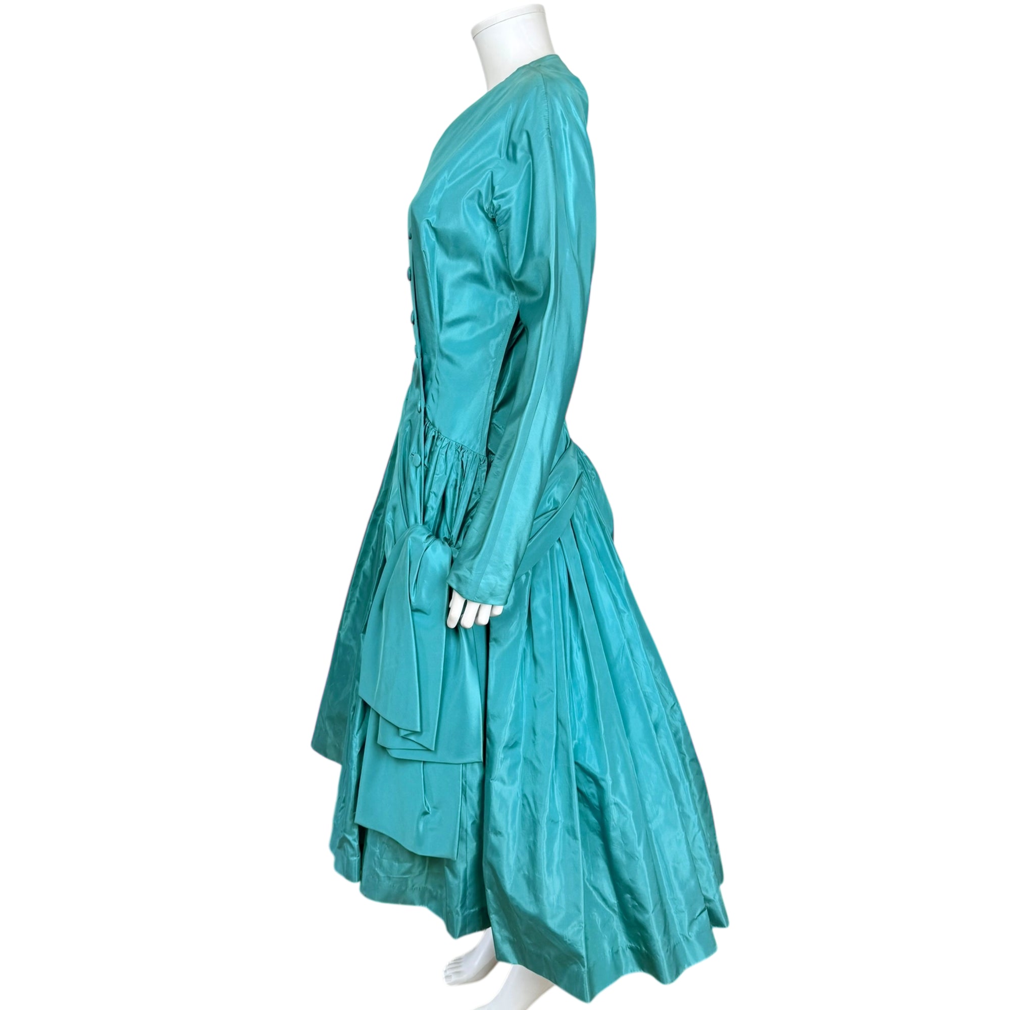 Vintage 1950s Taffeta Dress Gown Owned by Miss Canada 1954
