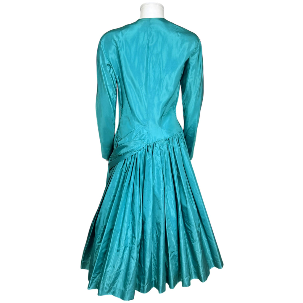 Vintage 1950s Taffeta Dress Gown Owned by Miss Canada 1954