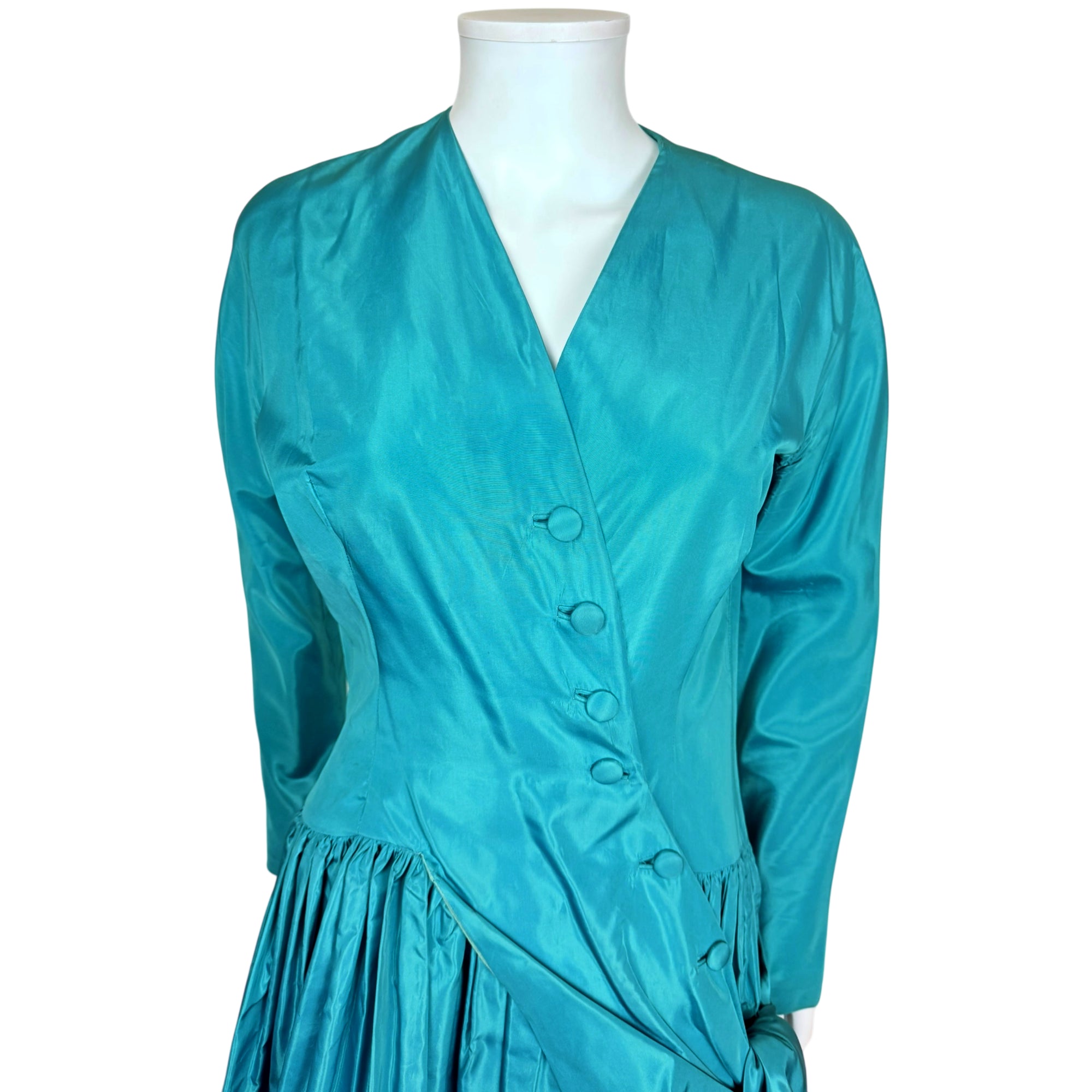 Vintage 1950s Taffeta Dress Gown Owned by Miss Canada 1954