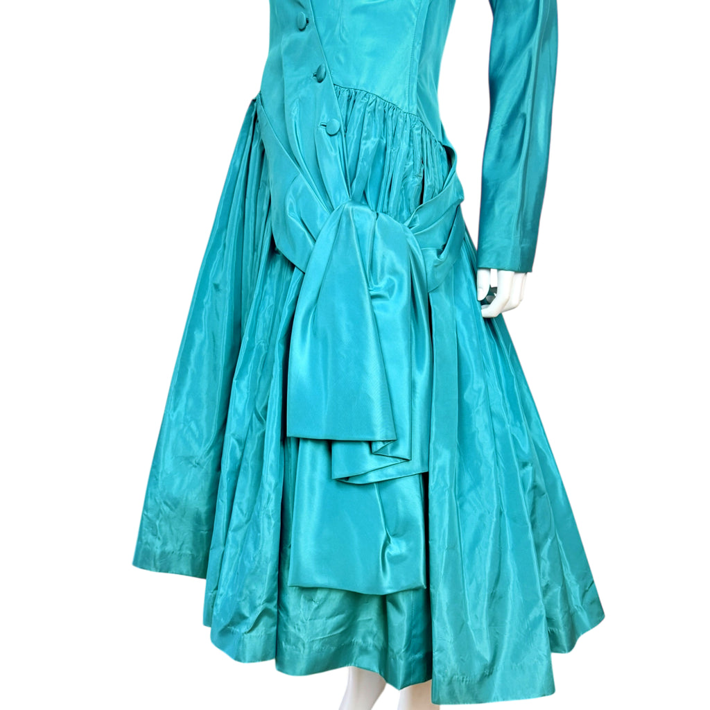 Vintage 1950s Taffeta Dress Gown Owned by Miss Canada 1954