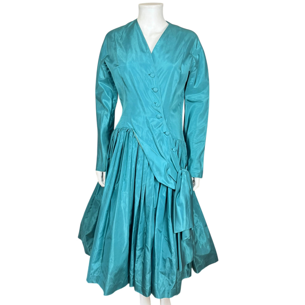 Vintage 1950s Taffeta Dress Gown Owned by Miss Canada 1954