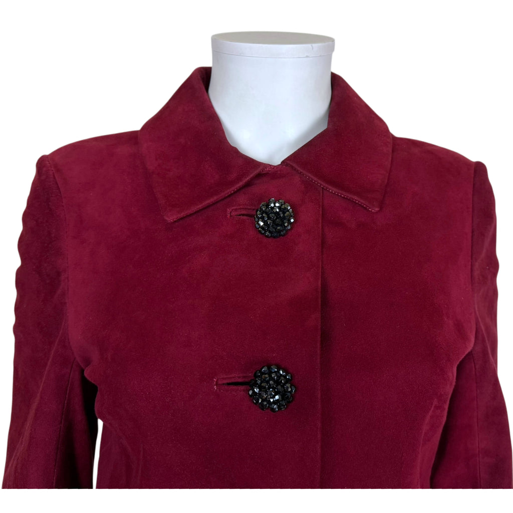 Vintage 1960s Mitzou Madrid Suede Leather Coat Spanish Couture