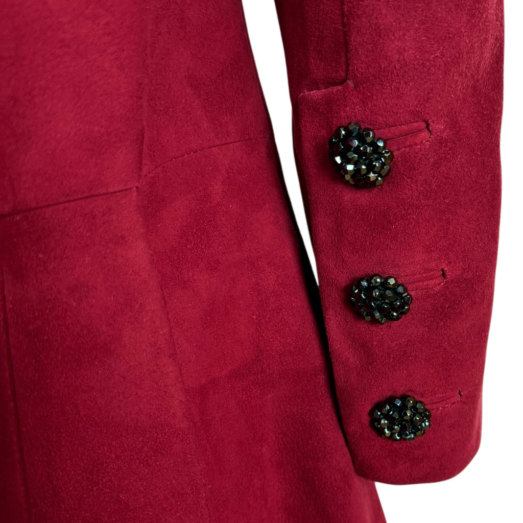 Vintage 1960s Mitzou Madrid Suede Leather Coat Spanish Couture