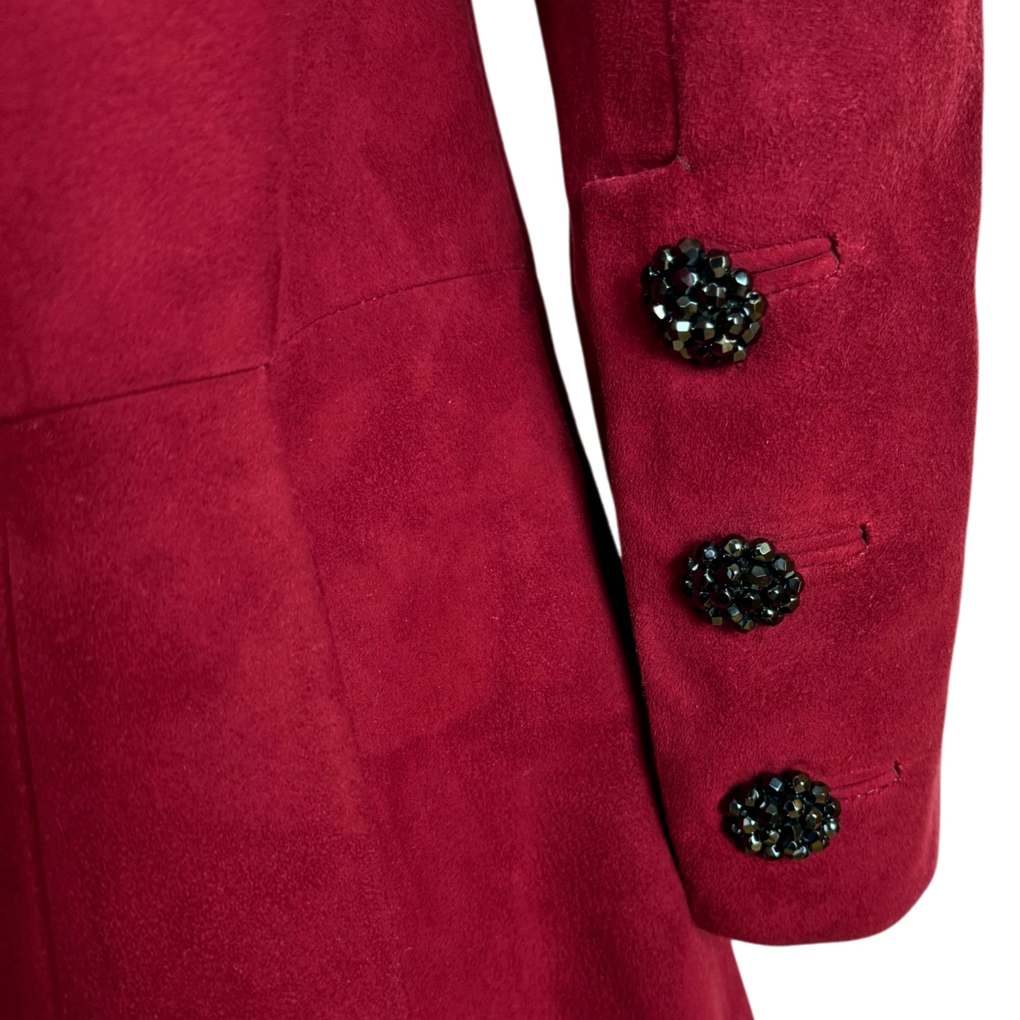 Vintage 1960s Mitzou Madrid Suede Leather Coat Spanish Couture