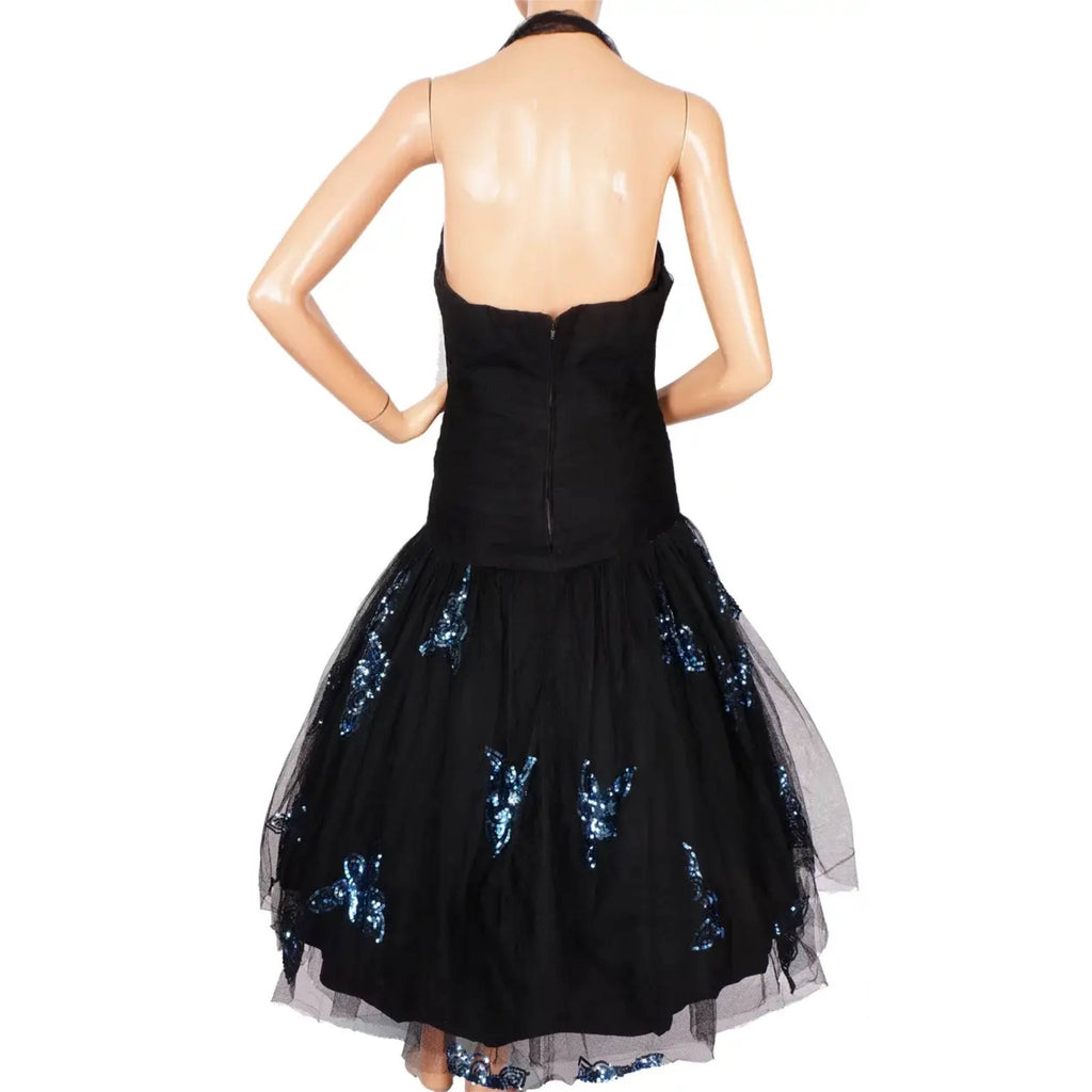 Vintage 1940s Dress by Mme Malouf Montreal Couture Size M