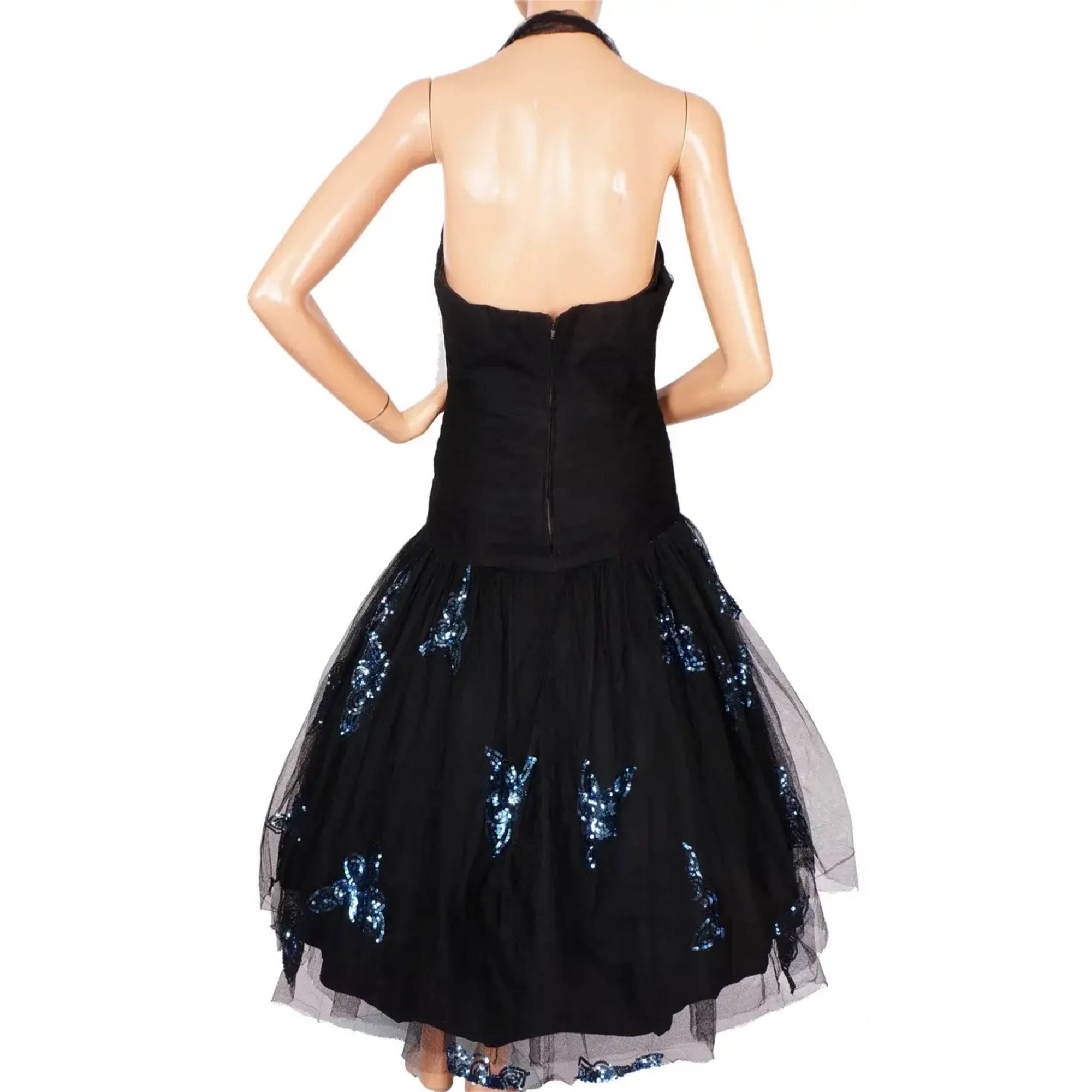 Vintage 1940s Dress by Mme Malouf Montreal Couture Size M