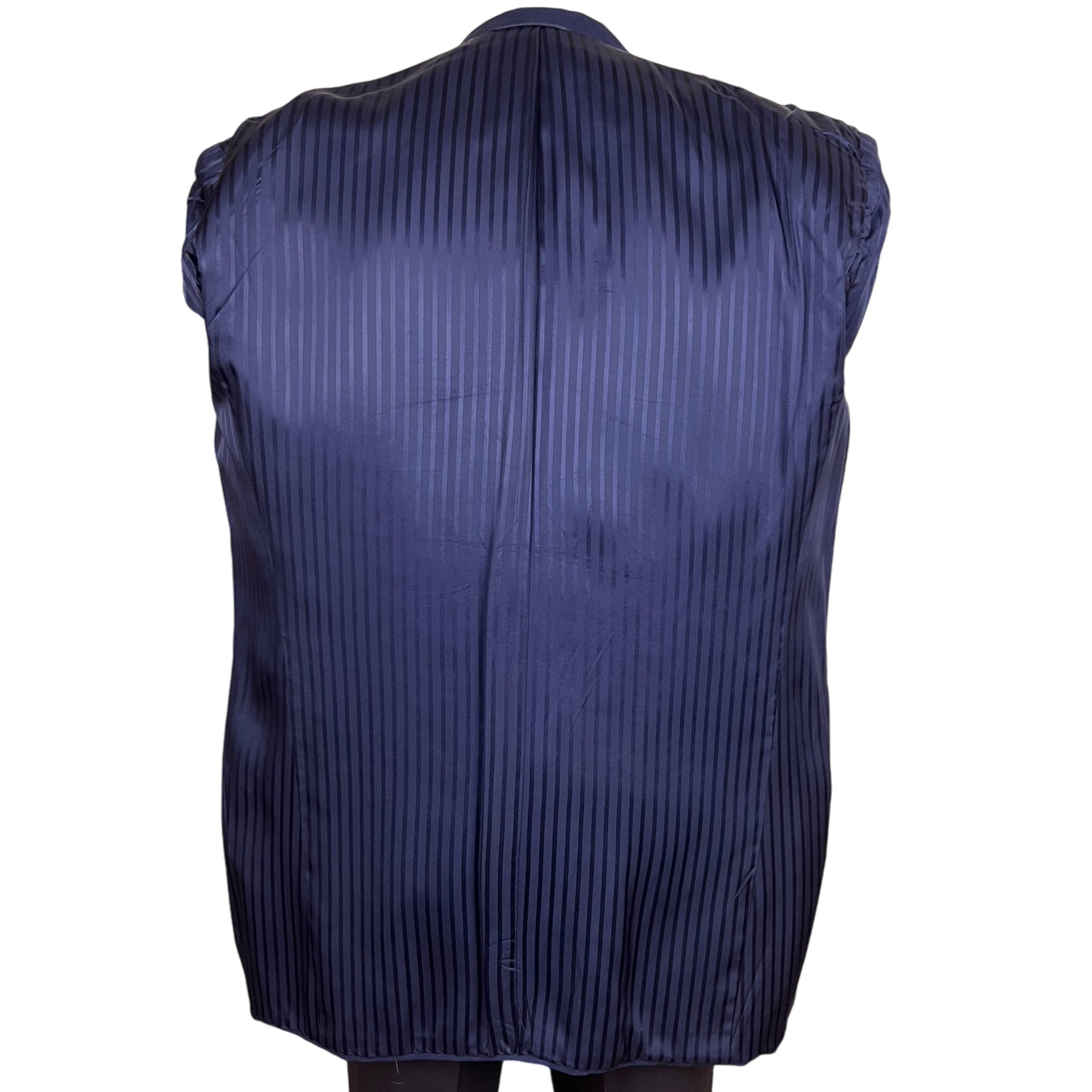 Vintage 1940s Mens Suit Jacket Blue Wool Worsted Tailored