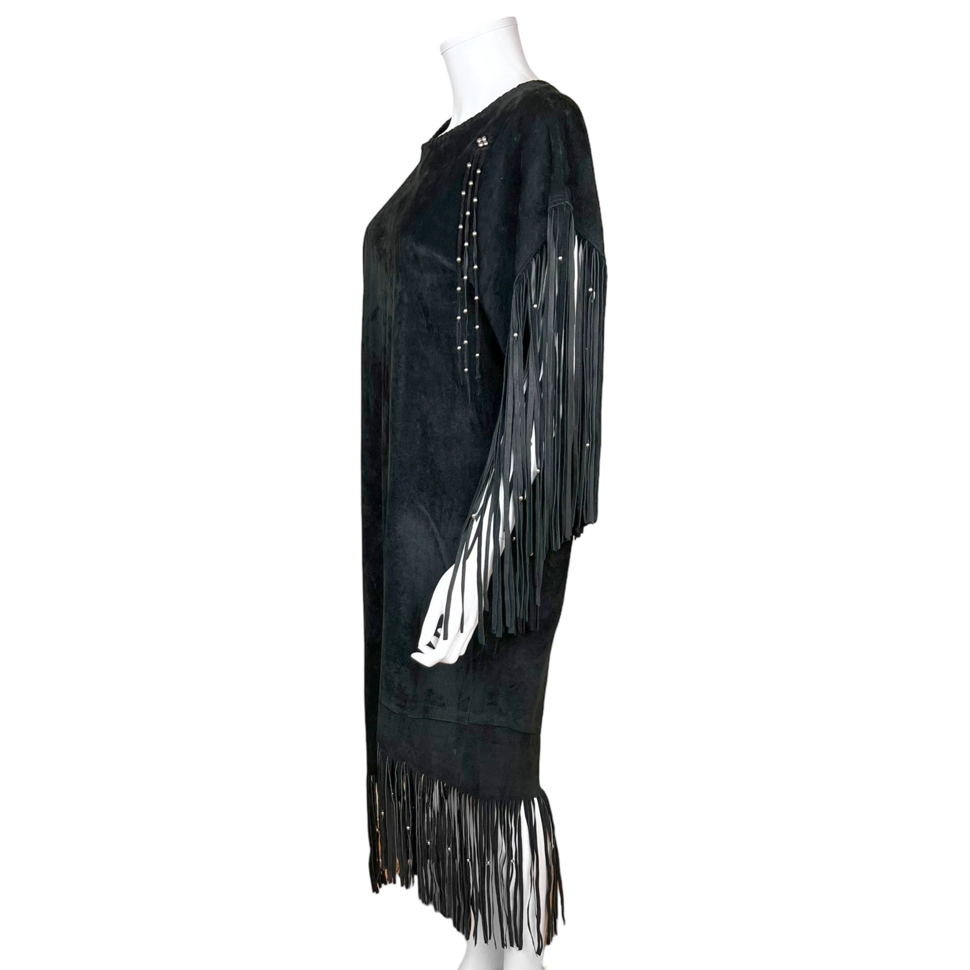 Vintage First Nations Suede Leather Dress Montagnais Quebec