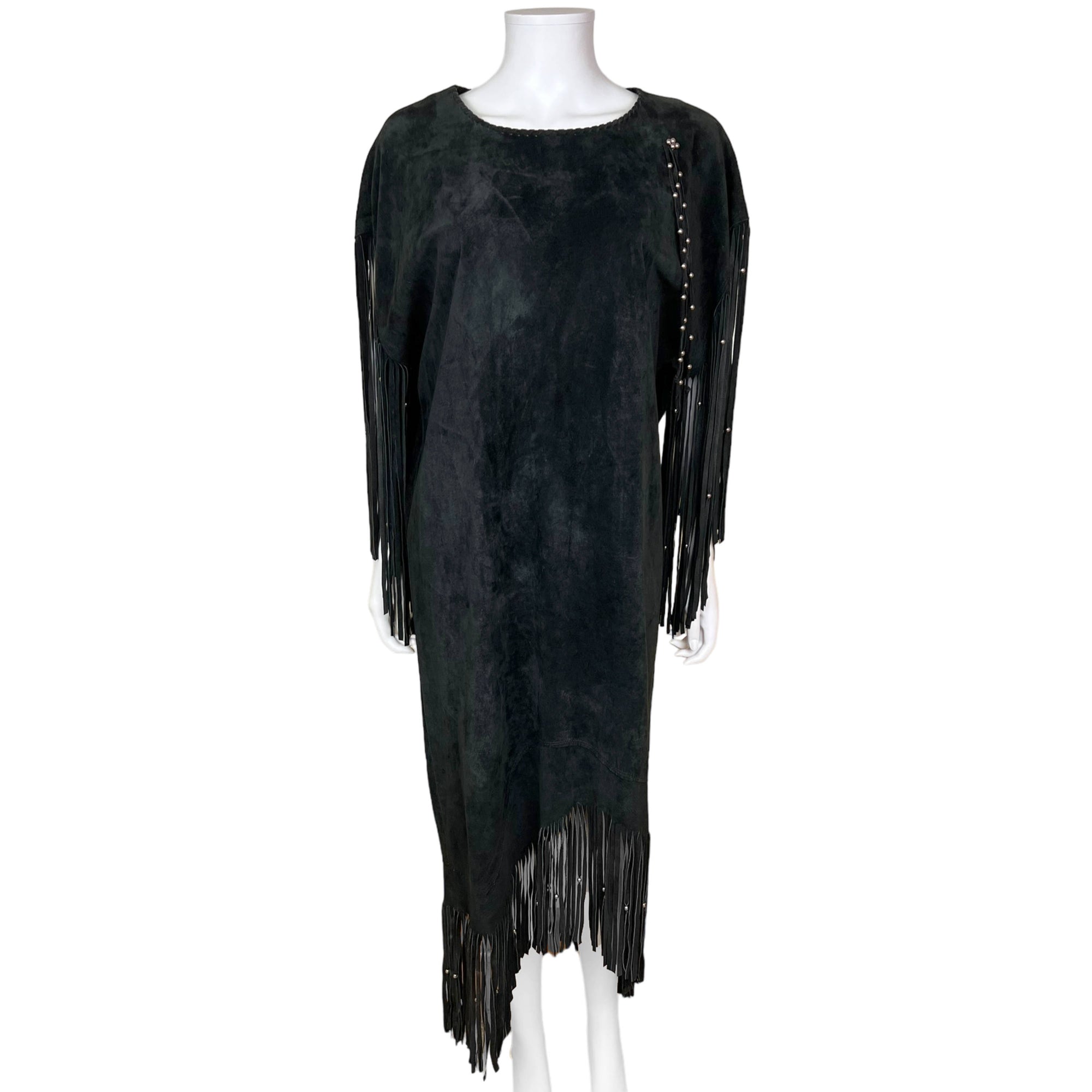 Vintage First Nations Suede Leather Dress Montagnais Quebec