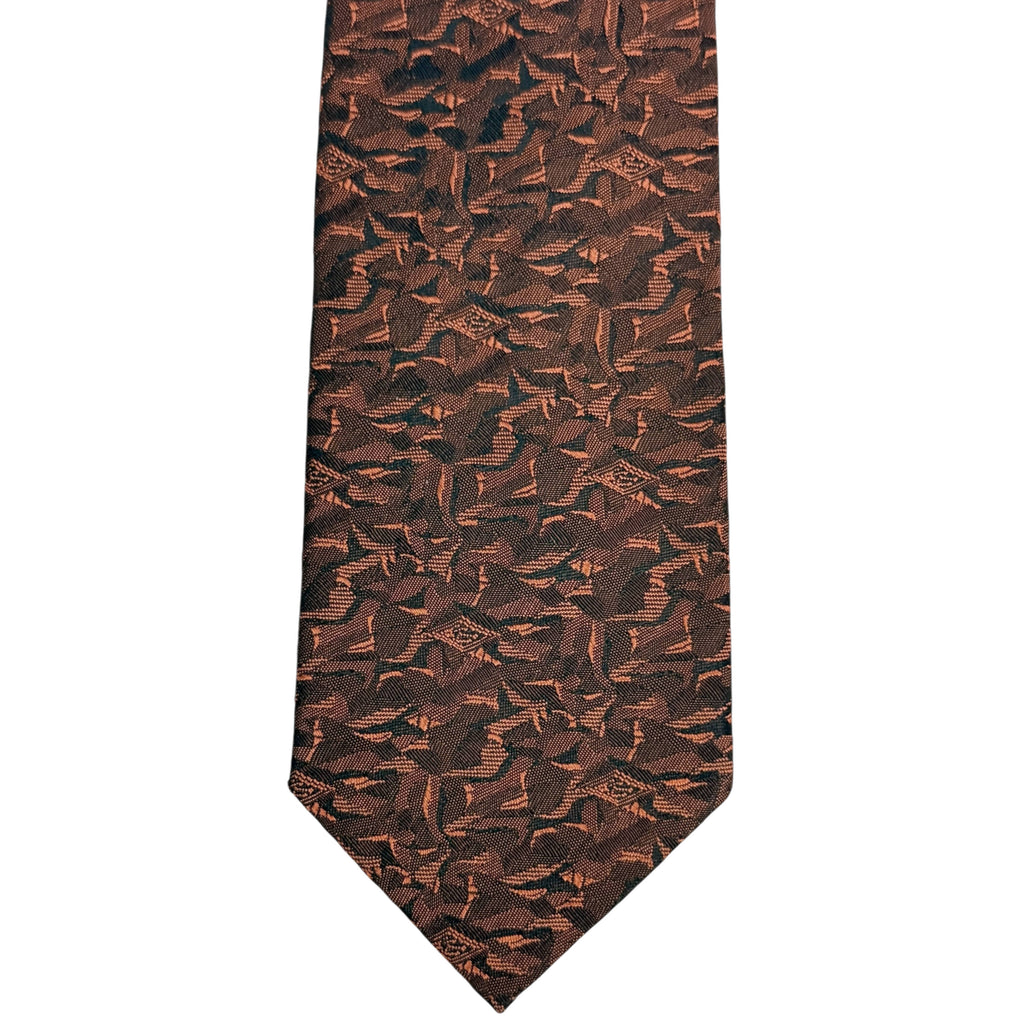 Vintage 1950s Slim Tie by Monteil Copper Brown Imported Fabric