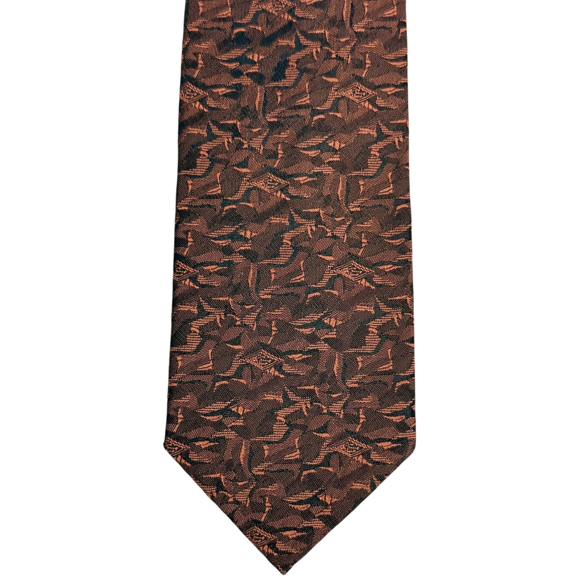 Vintage 1950s Slim Tie by Monteil Copper Brown Imported Fabric