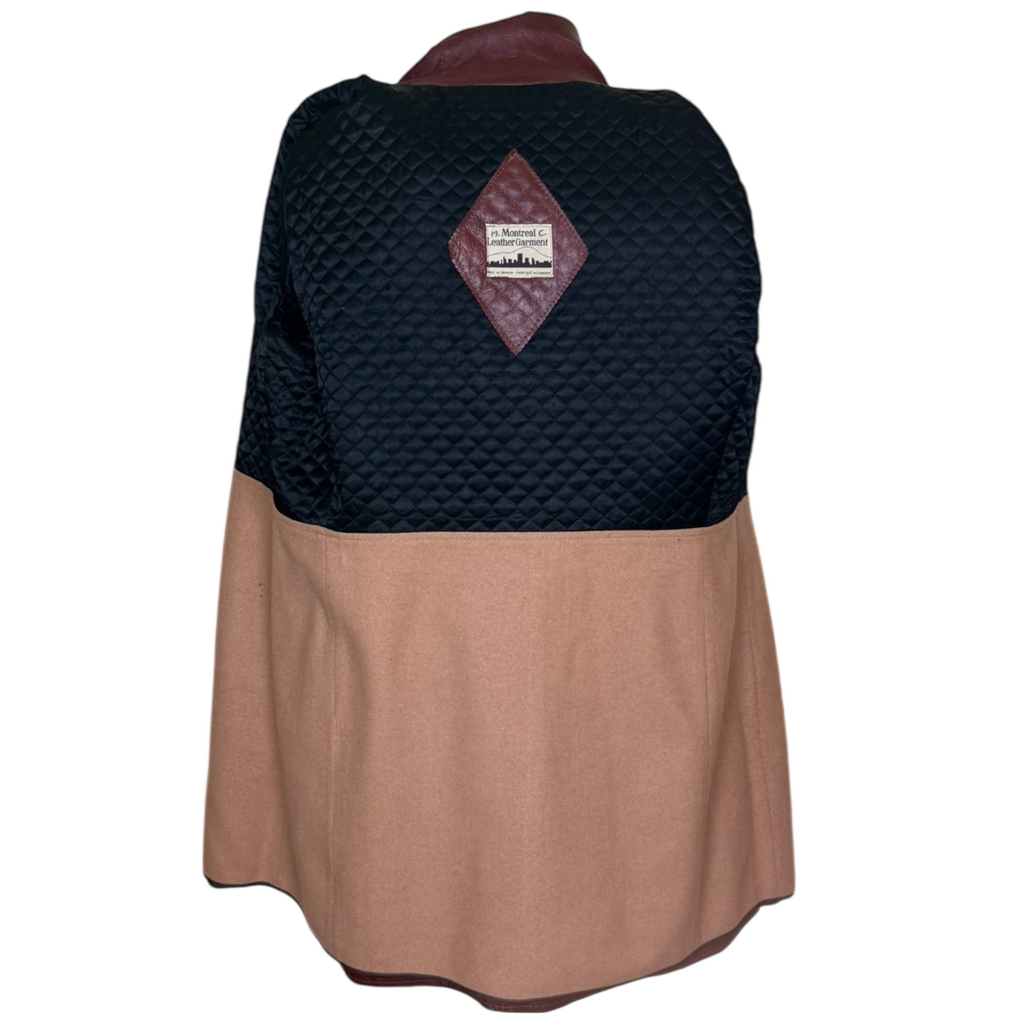 Vintage 60s 70s Leather Coat with Quilted Lining Men’s Size M L