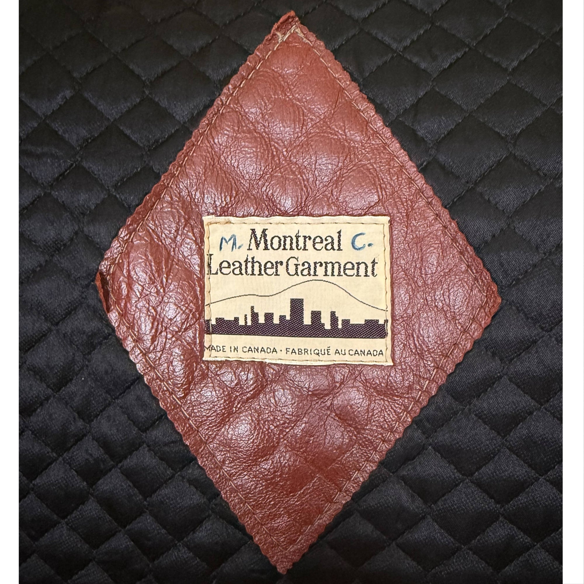 Vintage 60s 70s Leather Coat with Quilted Lining Men’s Size M L