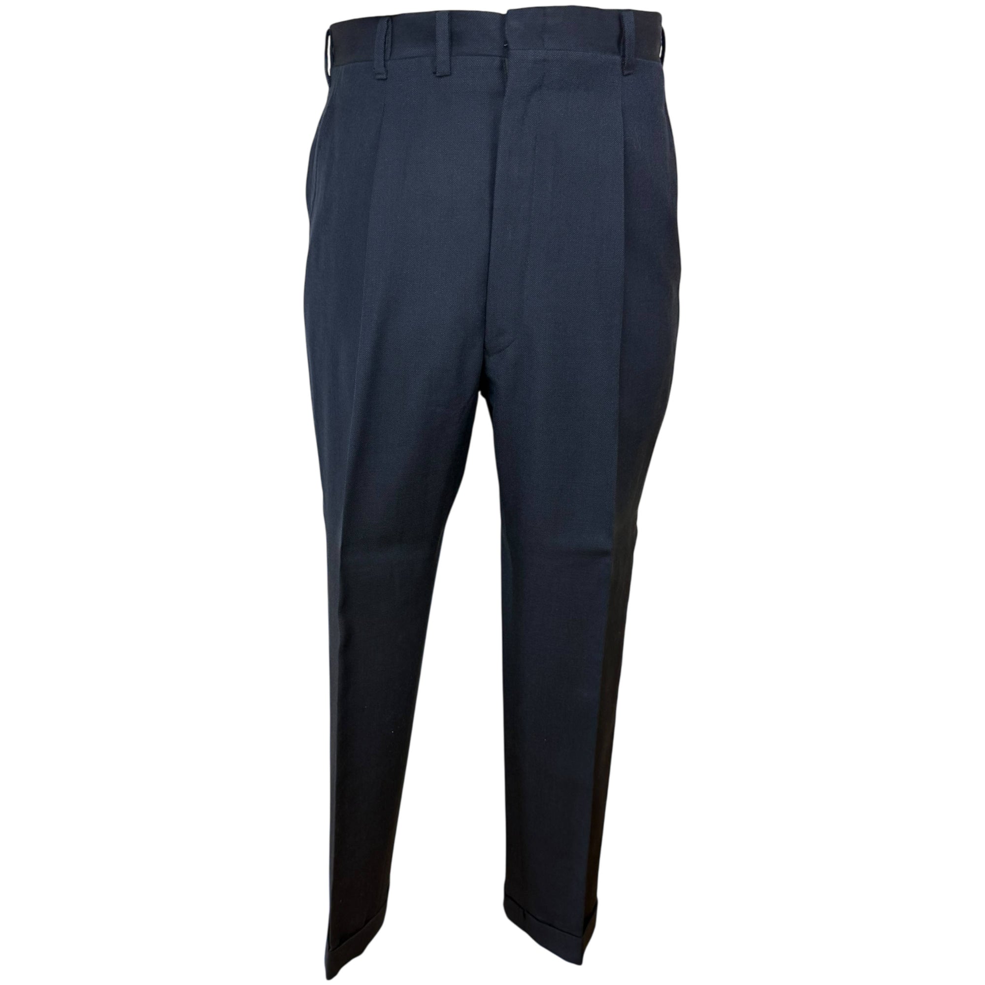 Vintage 1950s Men’s Suit Subtle Navy Blue Wool Morgan’s Montreal Size M