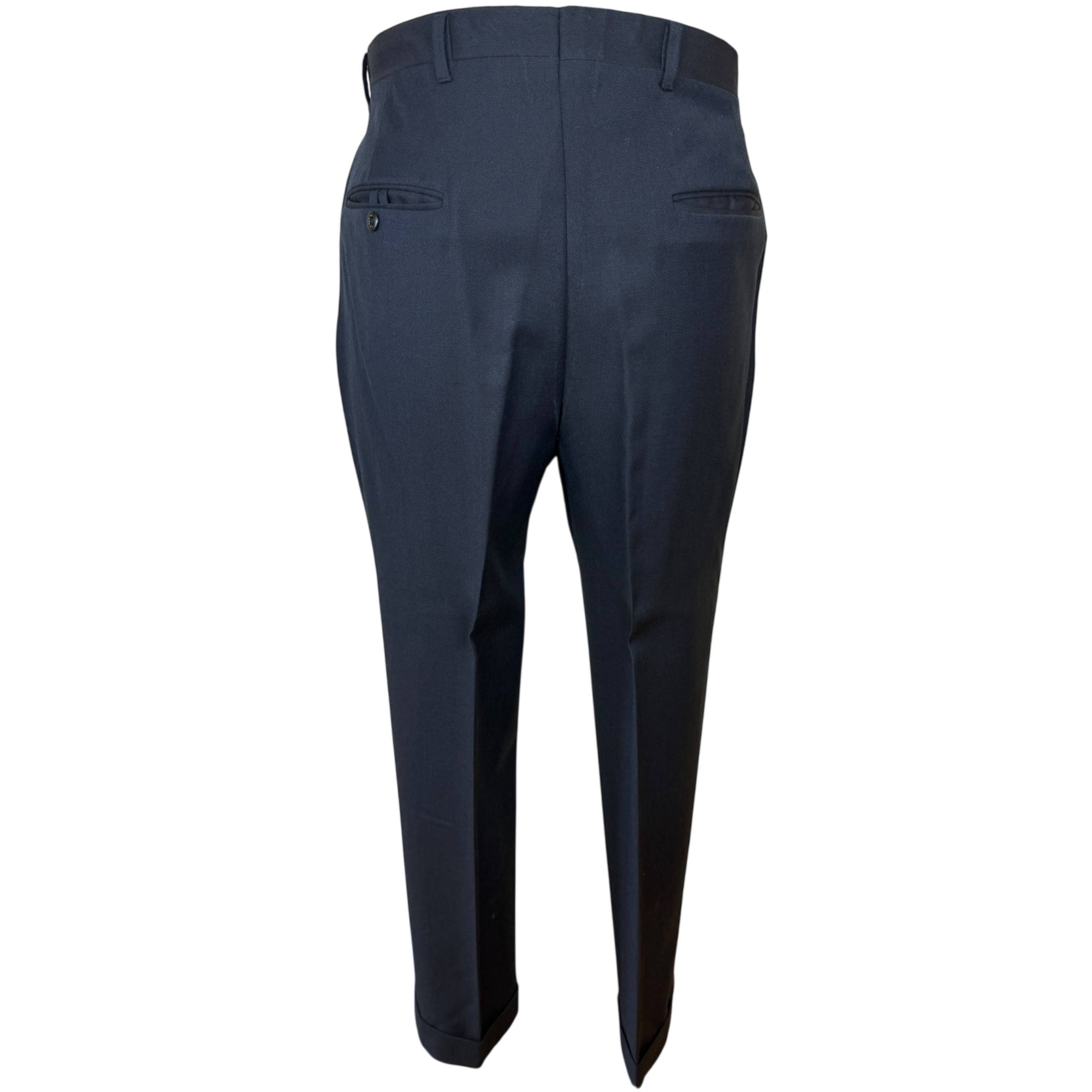 Vintage 1950s Men’s Suit Subtle Navy Blue Wool Morgan’s Montreal Size M