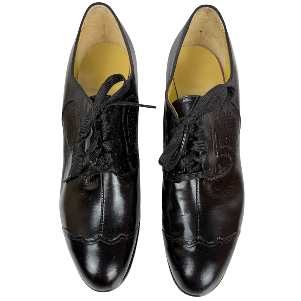 Unused 1950s Anatomic Shoes Ladies Black Leather Morgans 7 B
