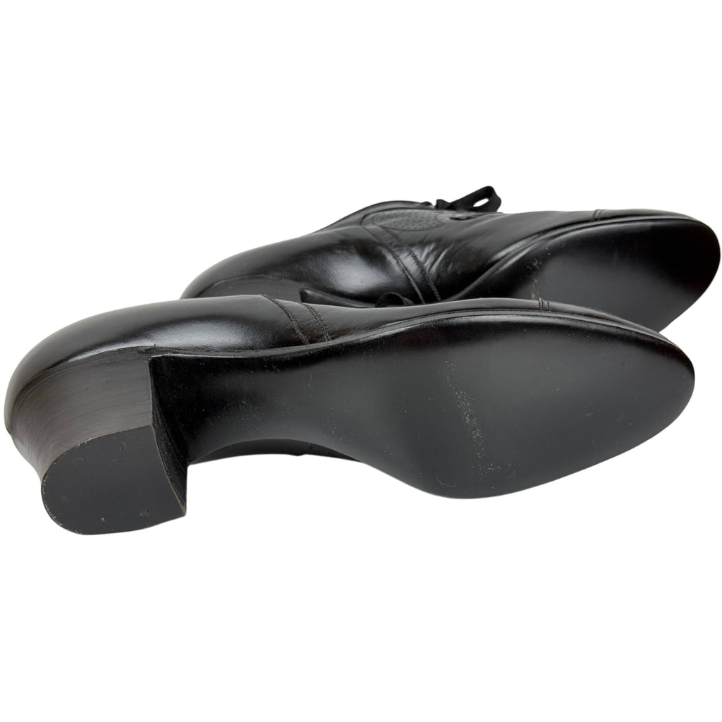 Unused 1950s Anatomic Shoes Ladies Black Leather Morgans 7 B