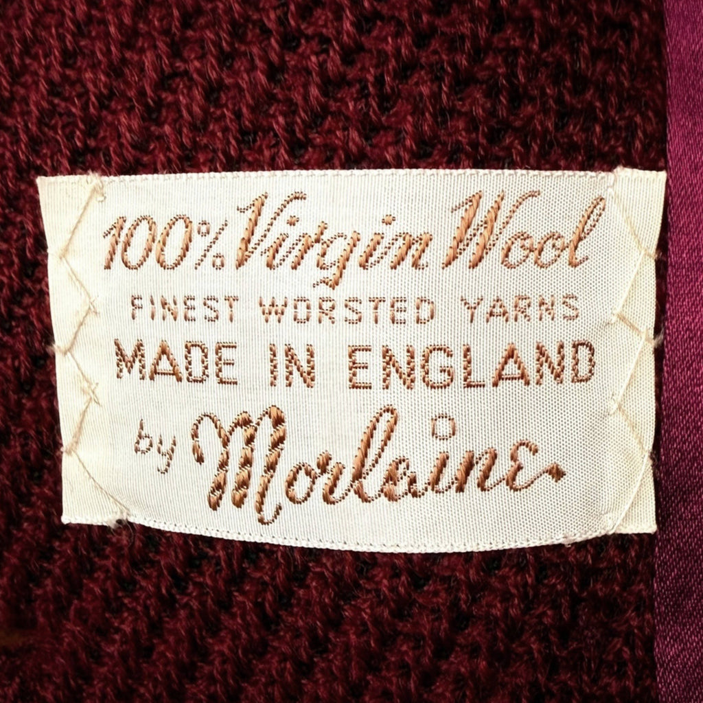 Vintage 1950s Skirt Suit Maroon Wool Morlaine Montreal Small